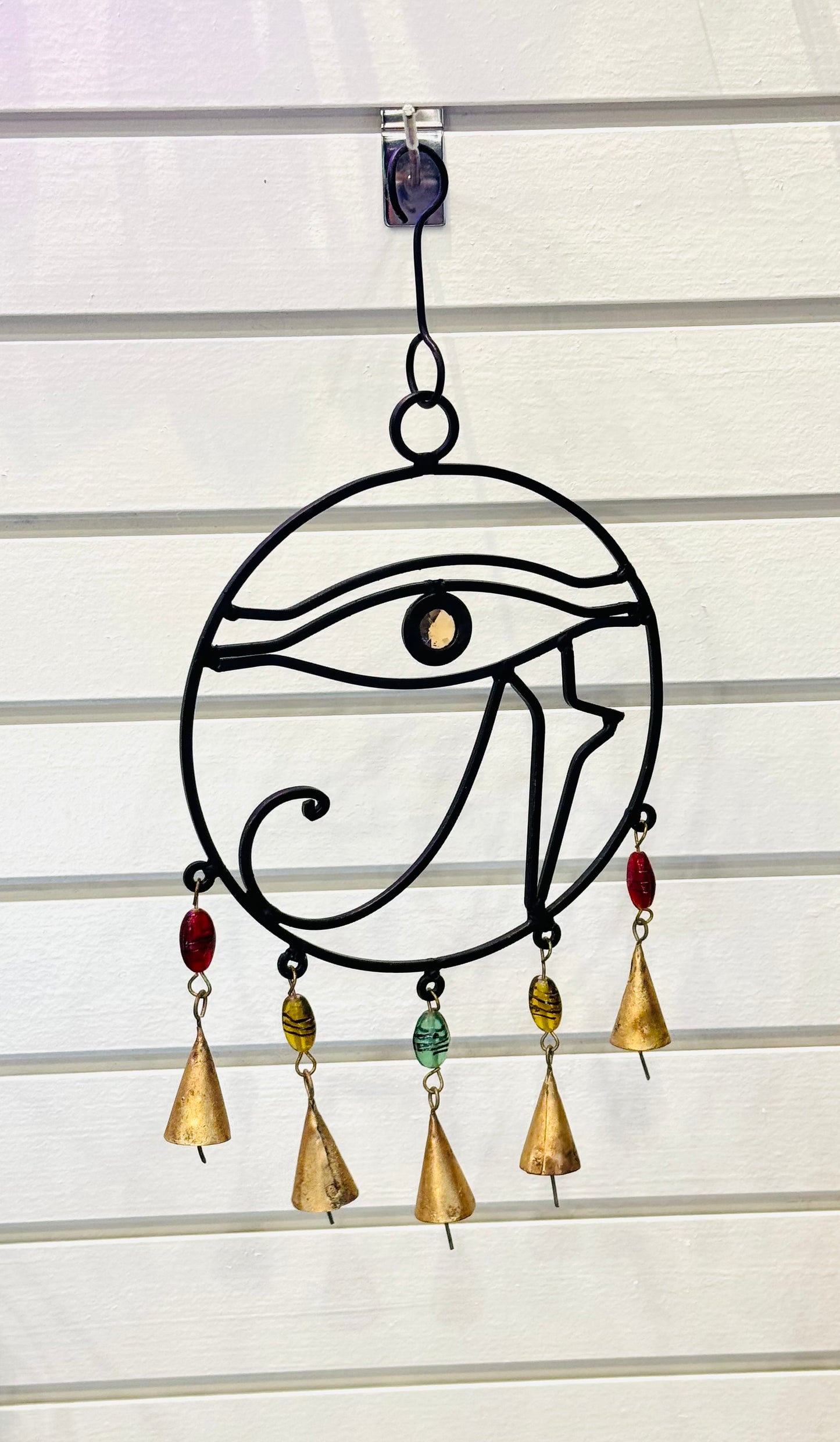 Handmade Eye Of Horus Cast Iron Wind Chime