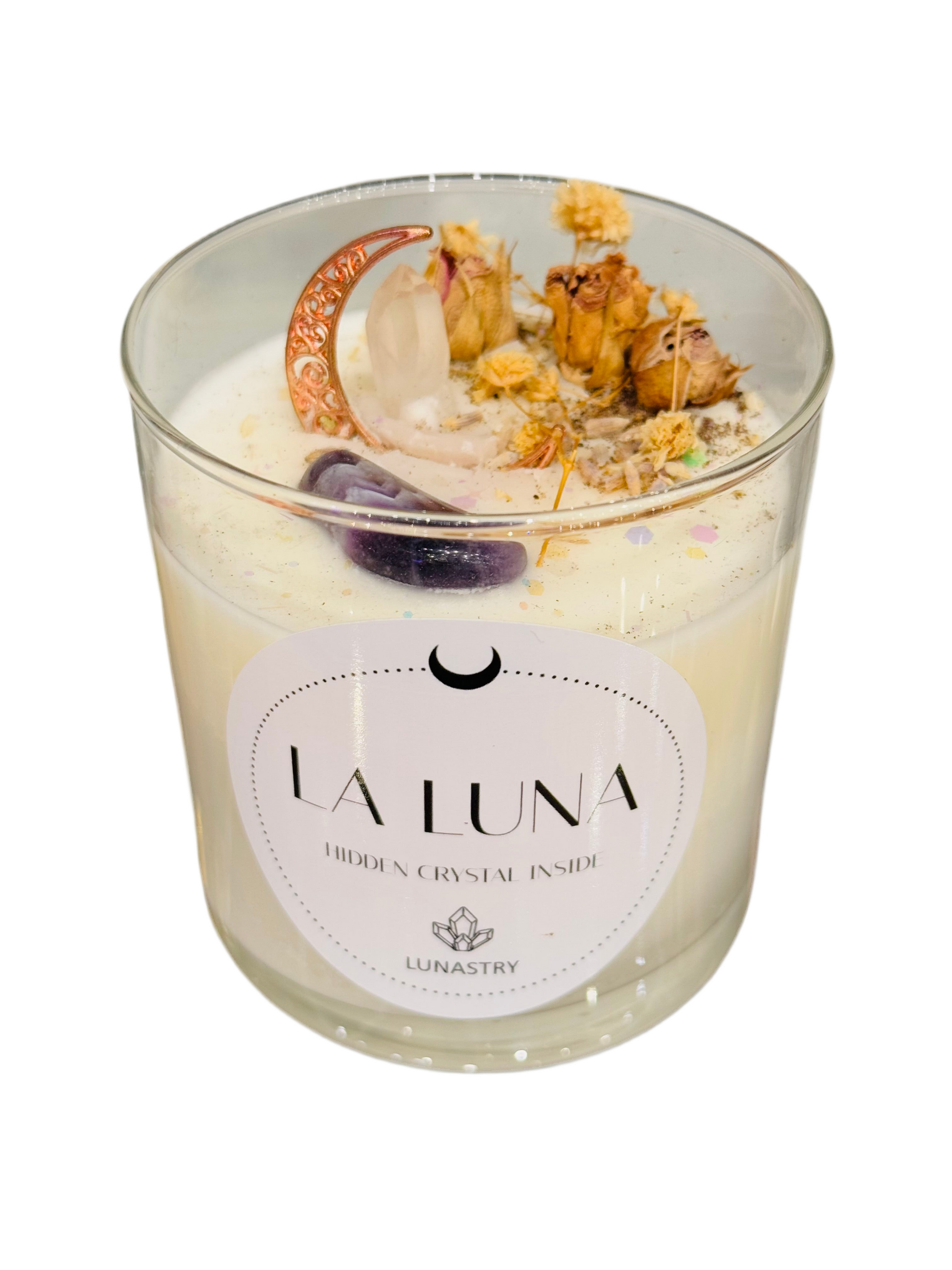 La Luna Soy Wax Crystal Candle