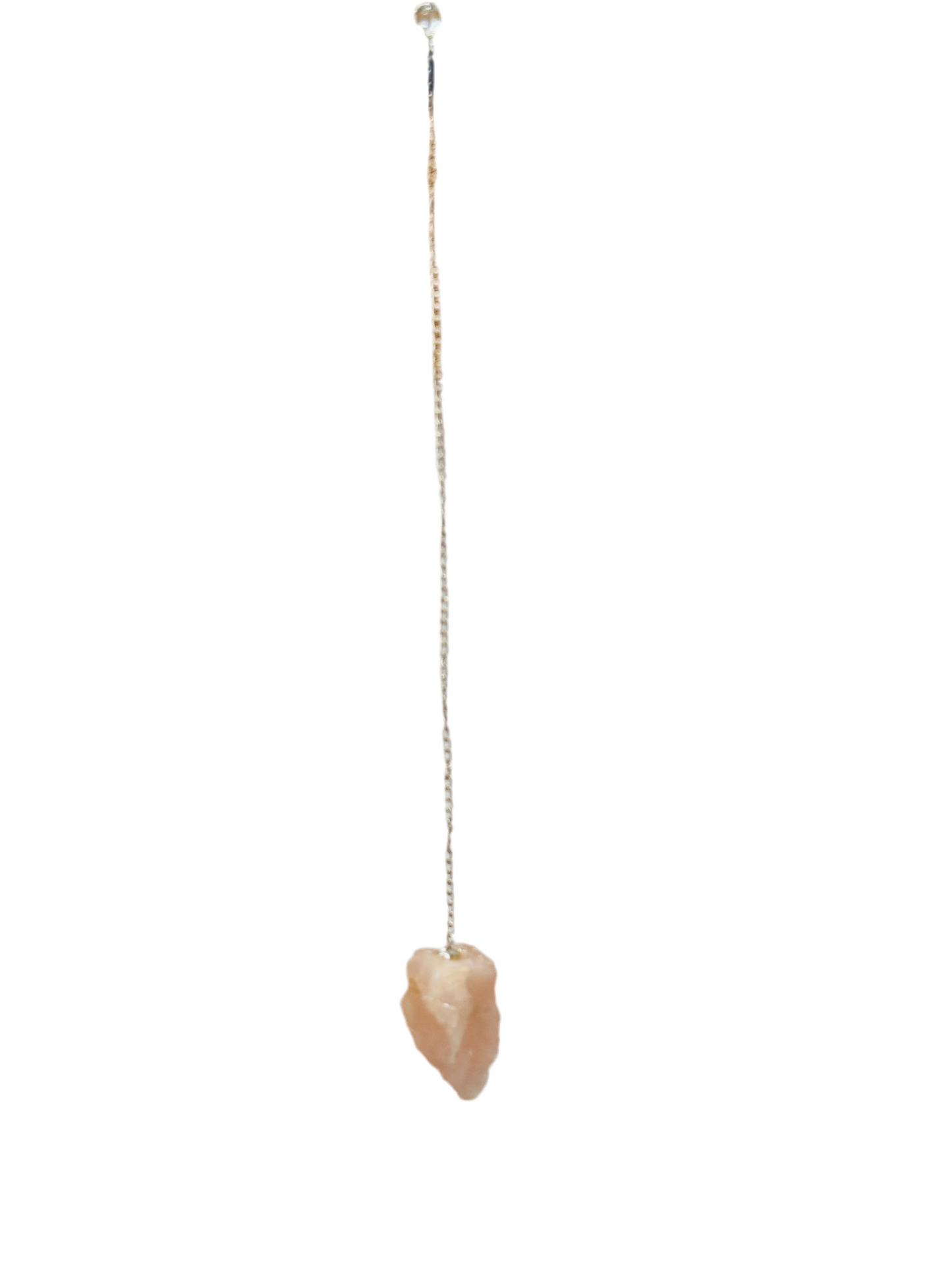 Rose Quartz Pendulum Rough Raw with Chain