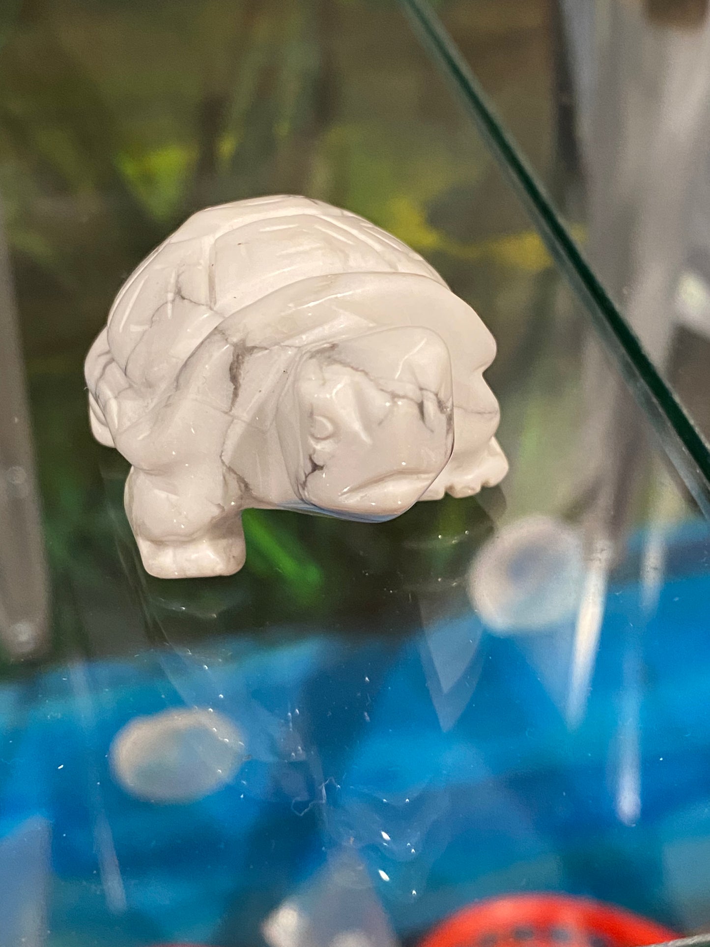 Howlite Polished Turtle Gemstone Hand Carved