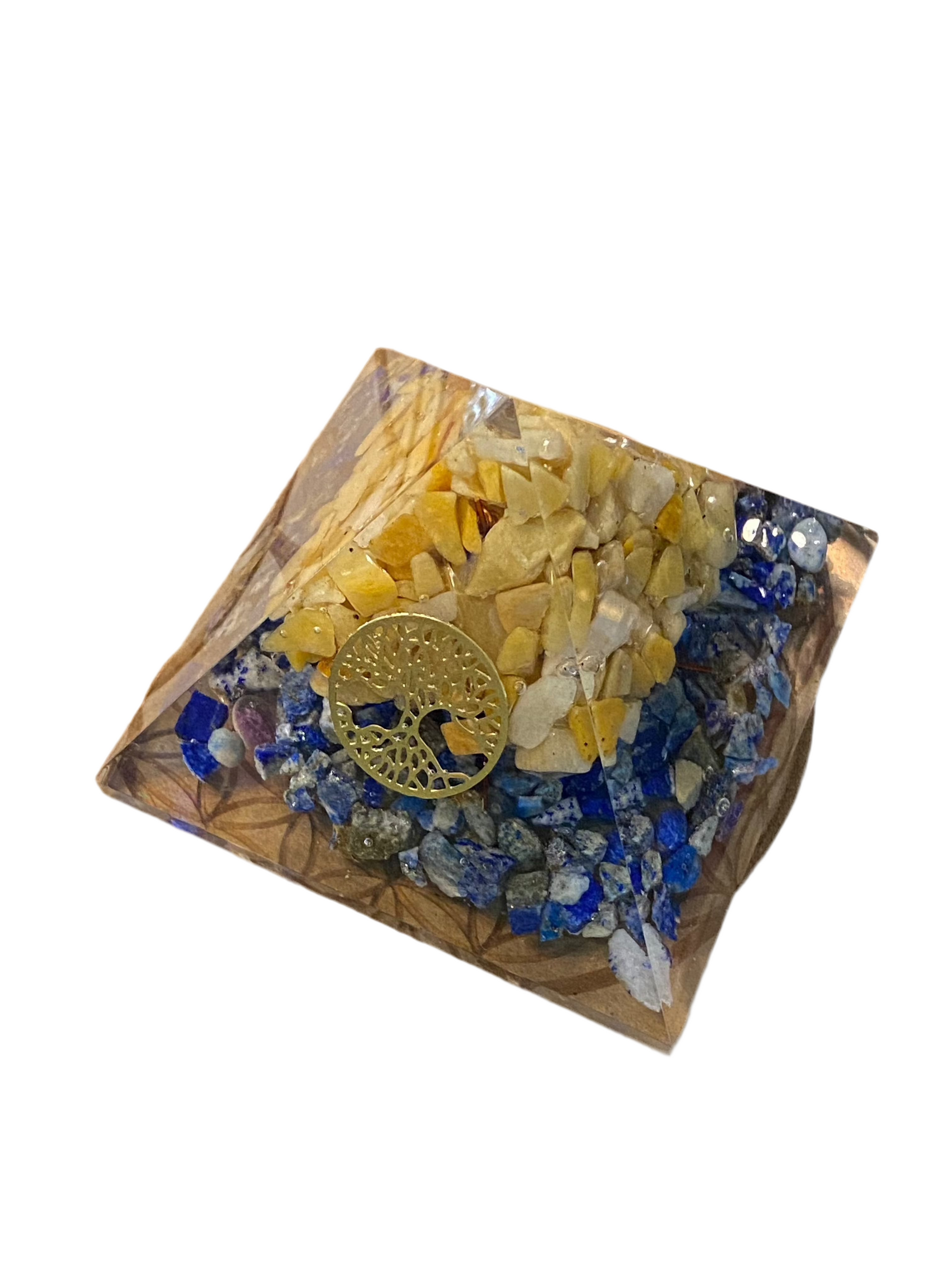 Orgonite Pyramid Lapis Lazuli Yellow Aventurine 