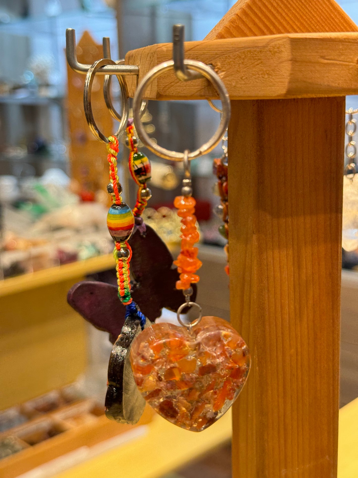 Carnelian Heart Keychain