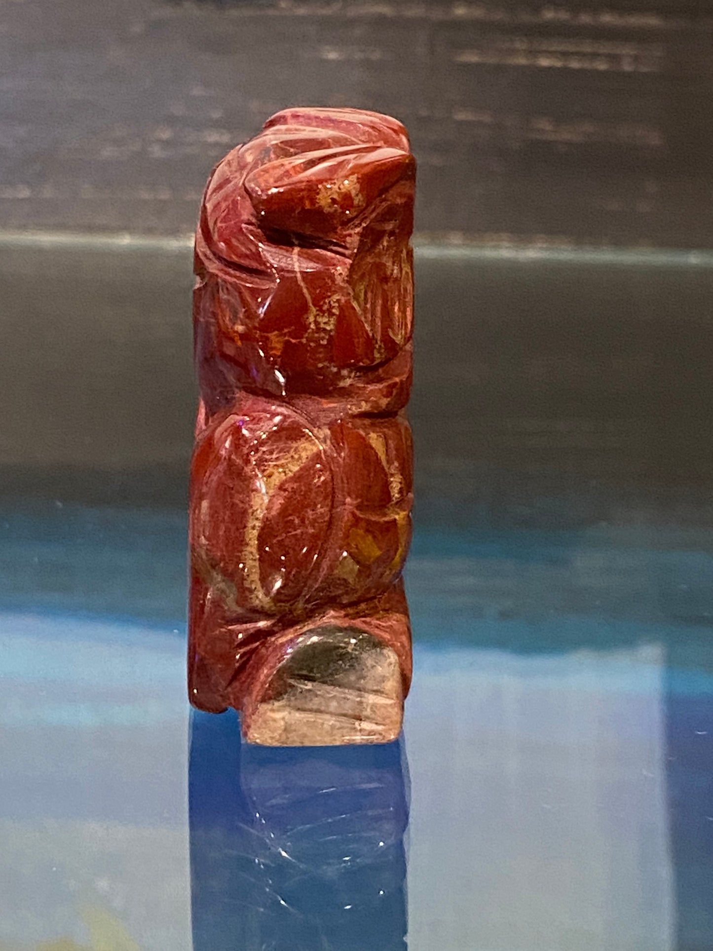 Red Jasper Polished Hand Carved Owl