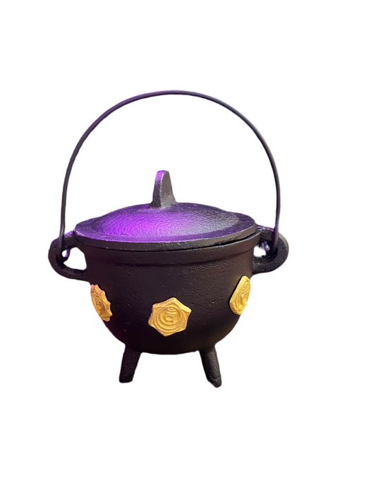 7 Symbol Chakra Cast Iron Cauldron