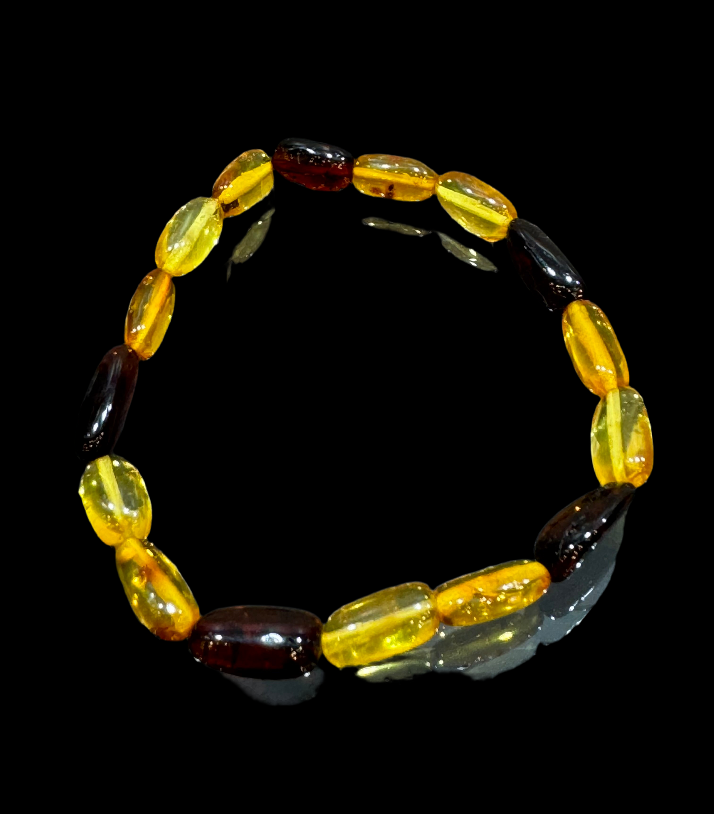 Multi Color Amber Tumbled Bracelet Grade A