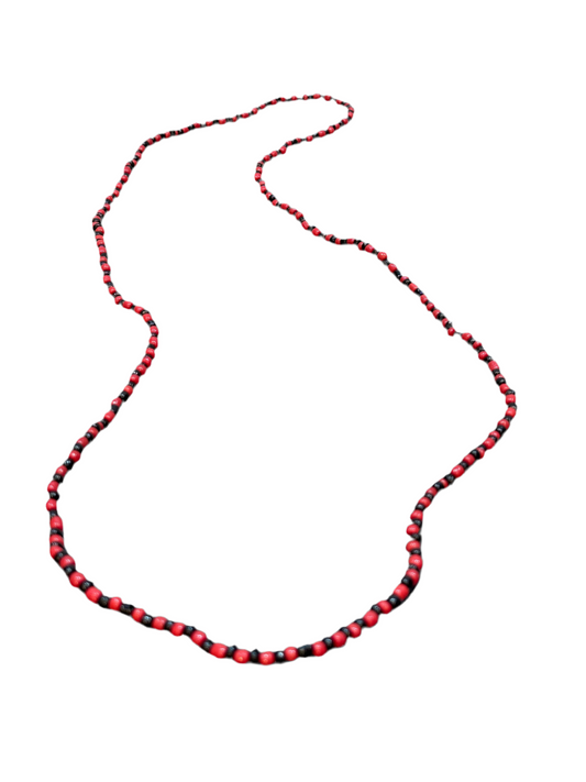 Orisha Elegua Beaded Necklace Black and Red