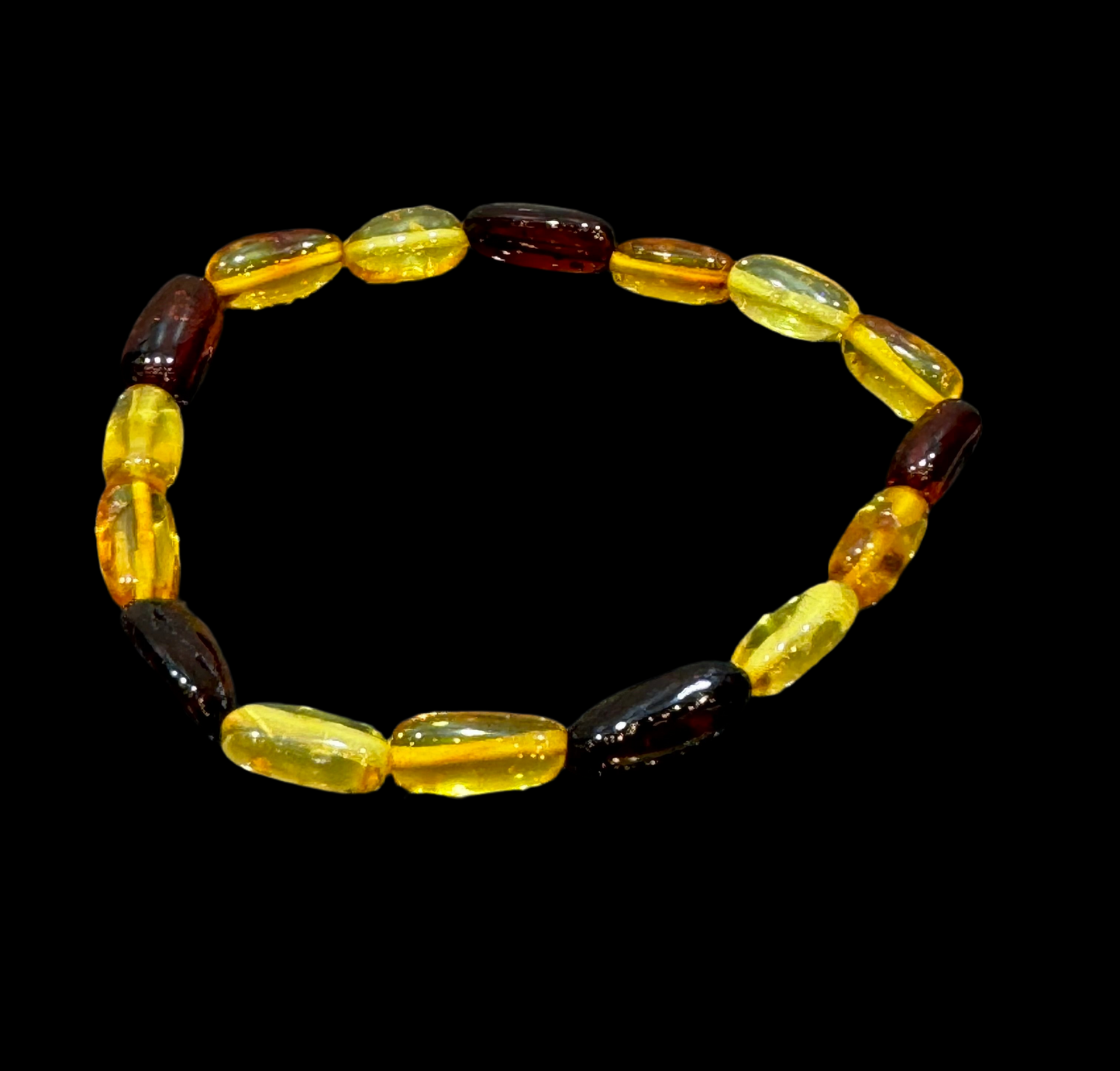 Multi Color Amber Tumbled Bracelet Grade A