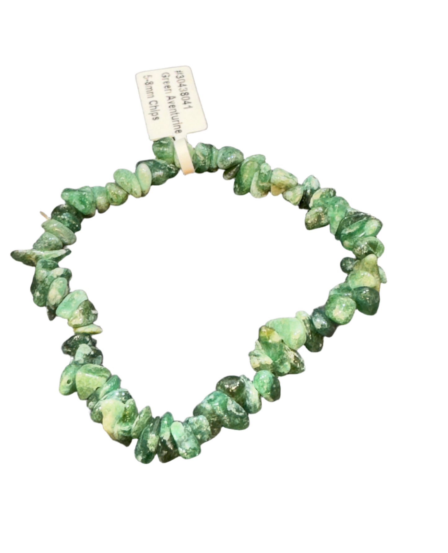 Green Aventurine Chip Bracelet 5-8mm.