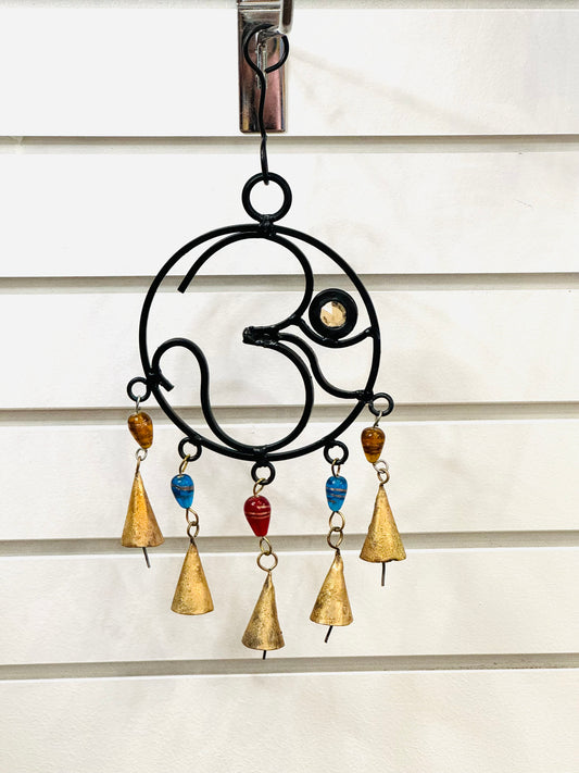 Handmade Om Cast Iron Bells Wind Chime