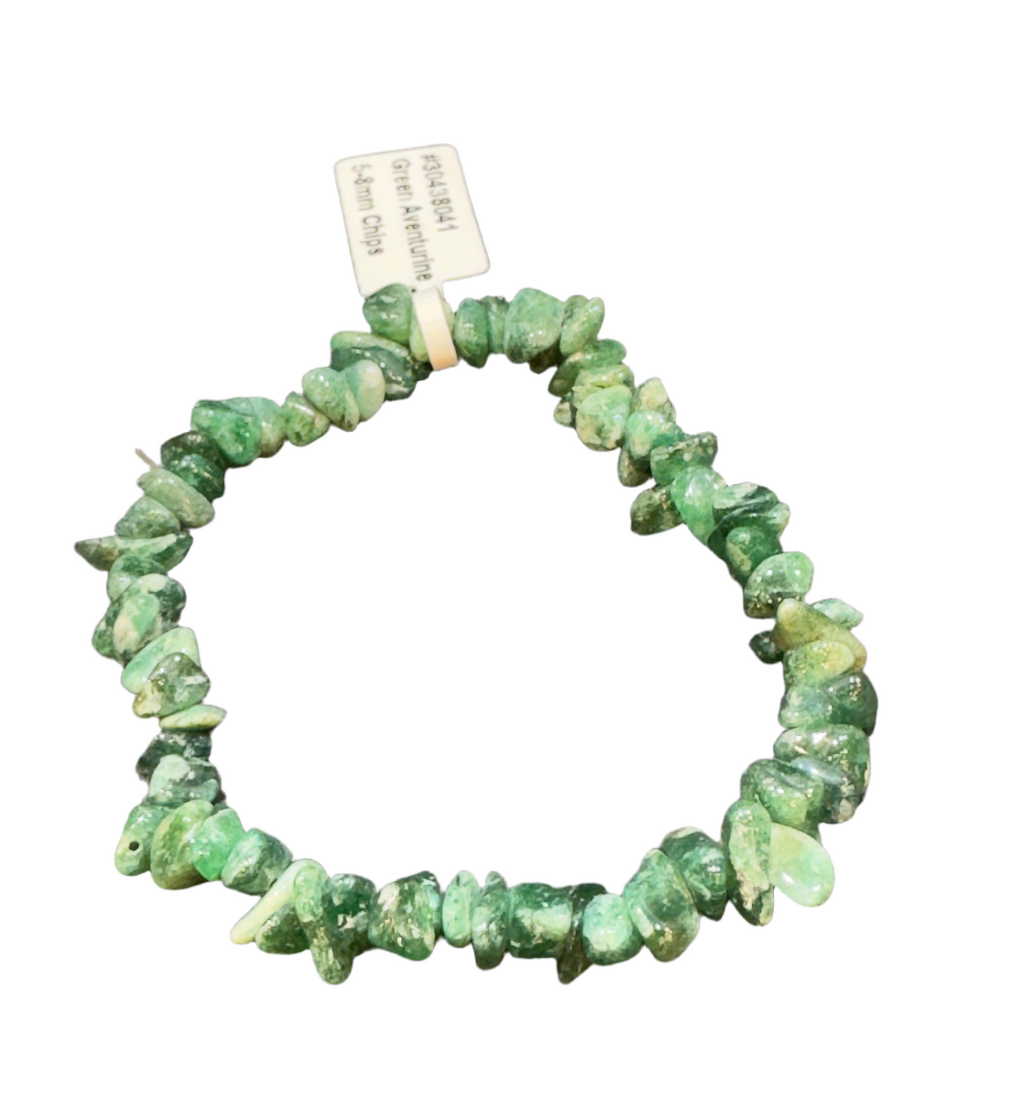 Green Aventurine Chip Bracelet 5-8mm.