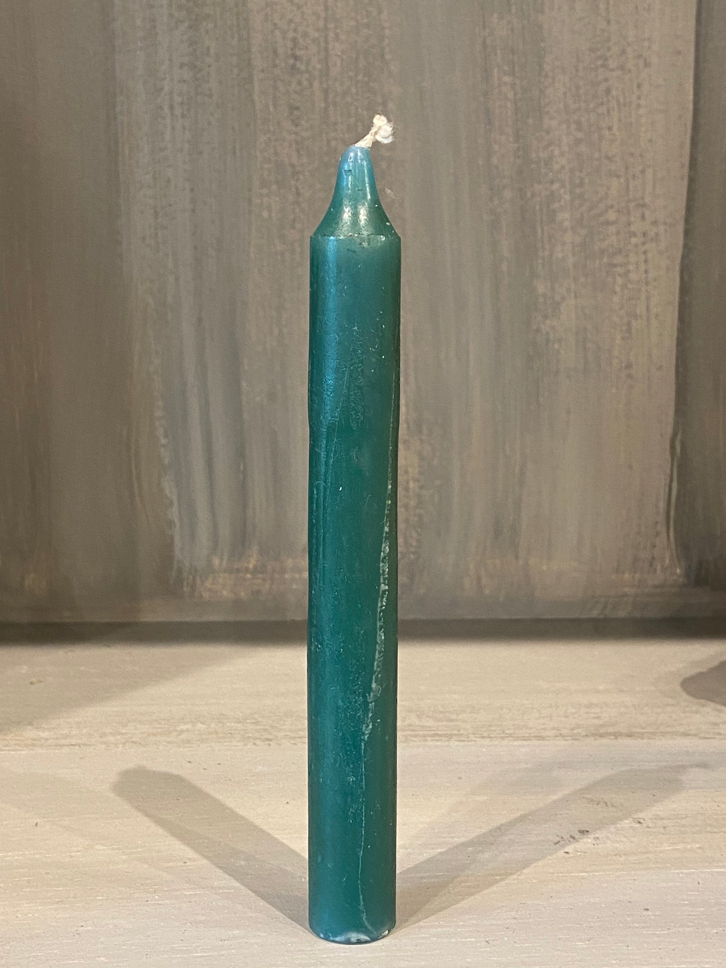 Green 6” Household Taper Candle