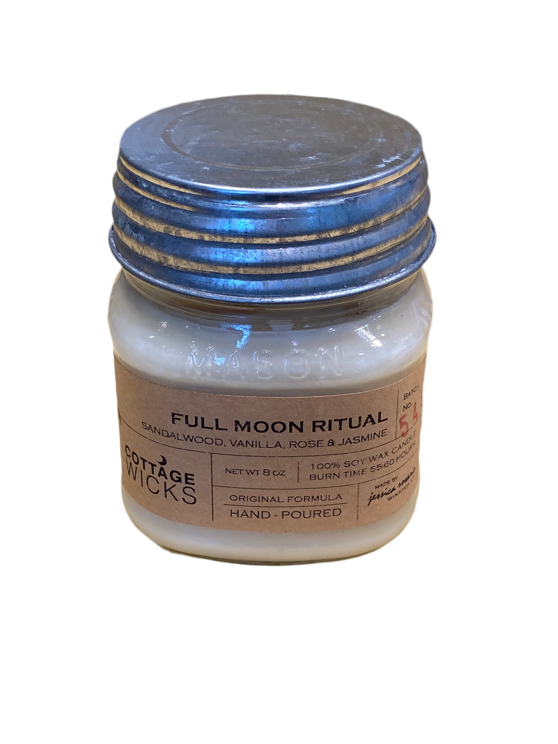 Full Moon Ritual Crystal Soy Candle