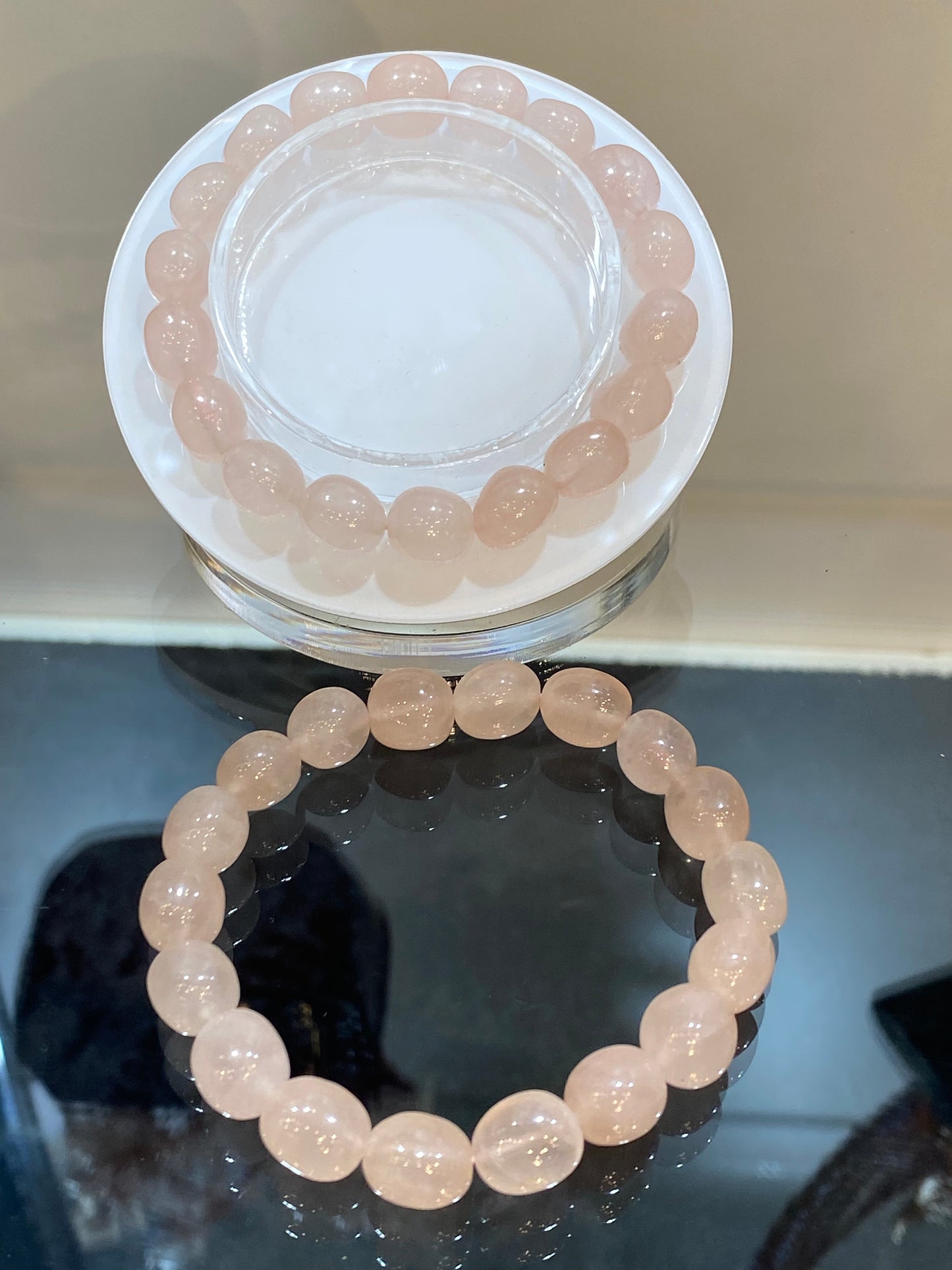 Rose Quartz Free-Form Bead Bracelet 8mm