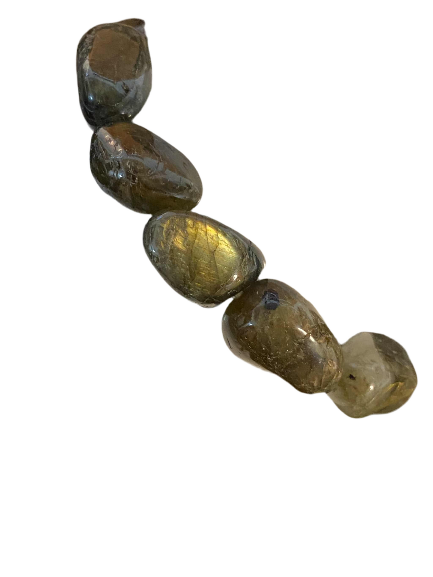 Labradorite Nugget Tumbled Bracelet 10mm 