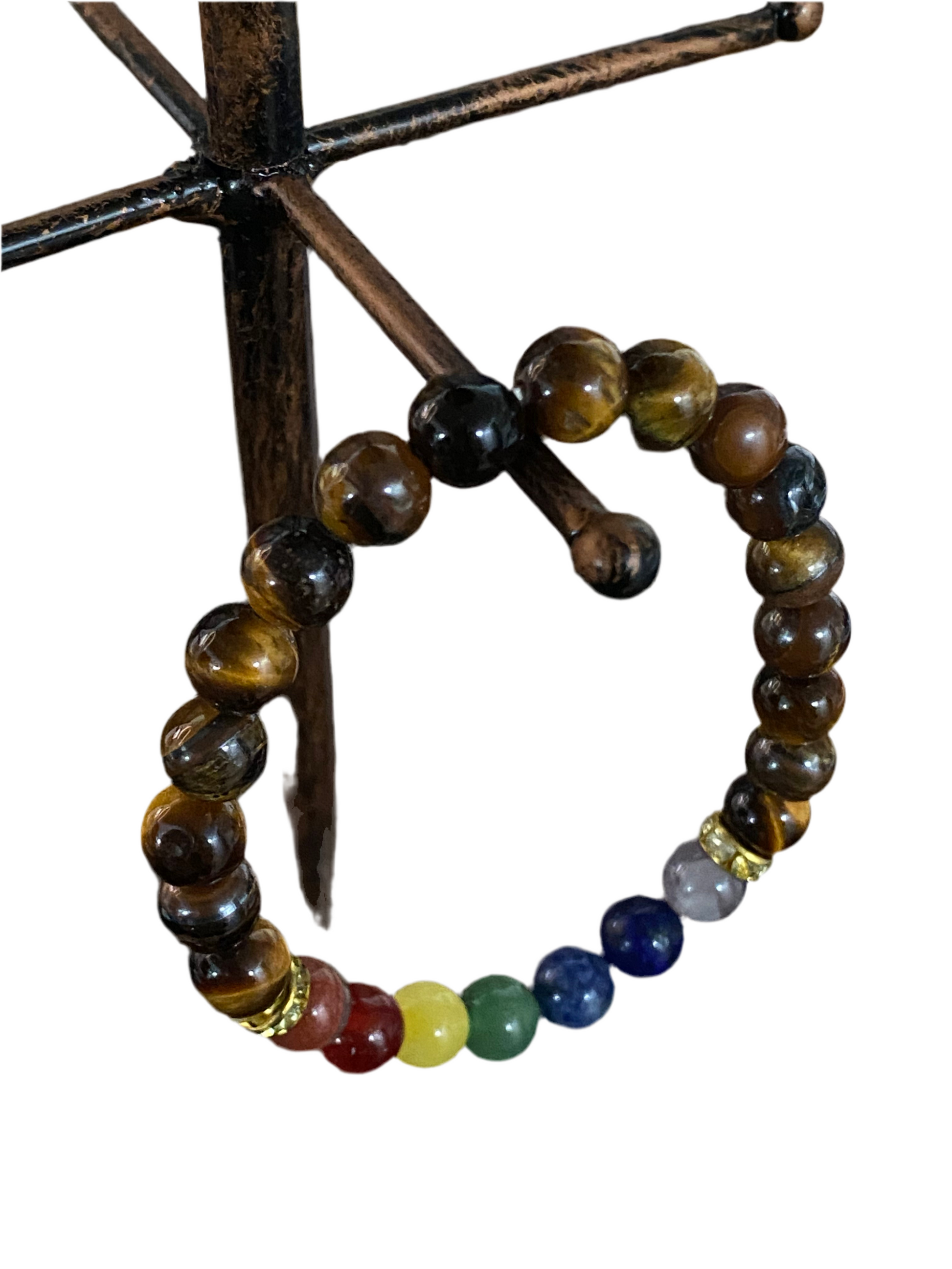 Tiger Eye Chakra Beaded Gemstone Bracelet