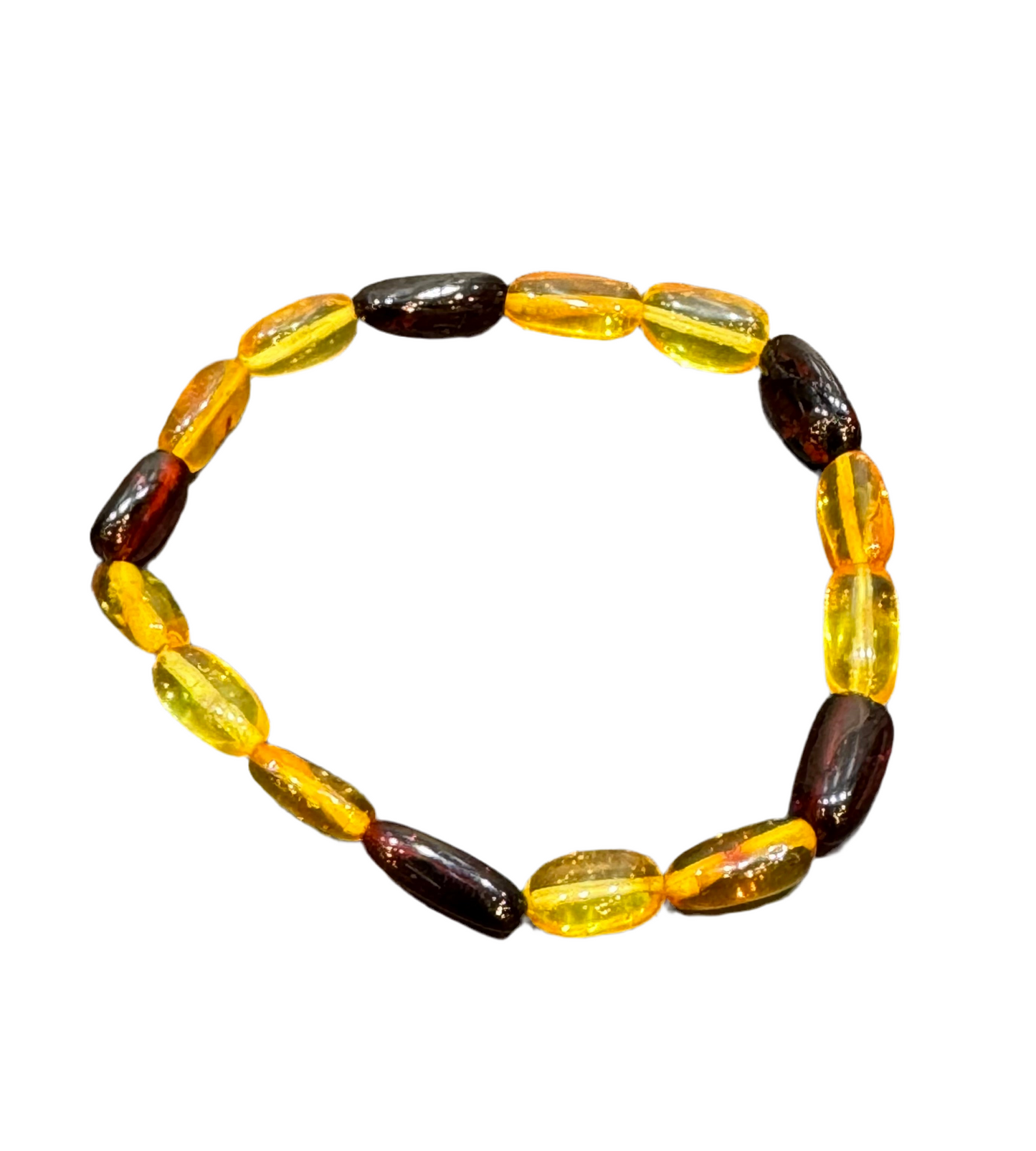 Multi Color Amber Tumbled Bracelet Grade A