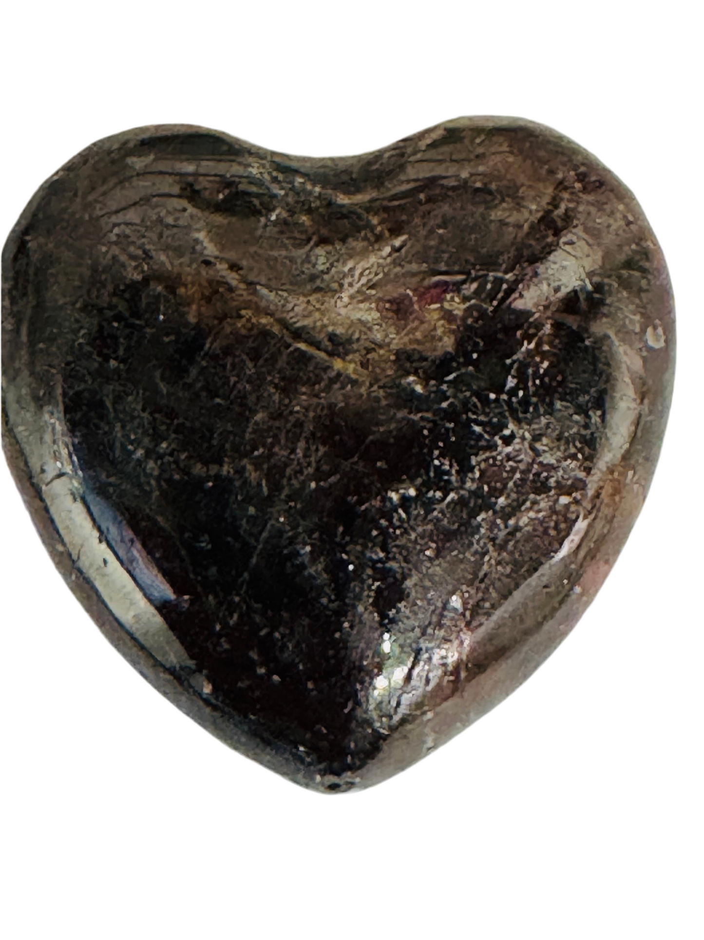 Almandine Garnet Hand Carved Polished Pocket Heart Stone