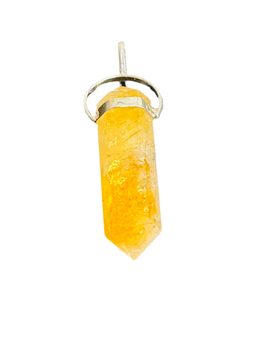 Citrine Double Terminated Power Pendant