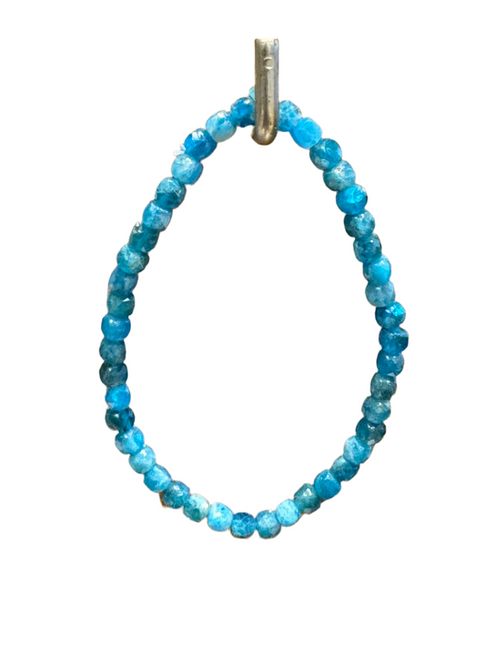 Apatite Faceted Beaded Stretch String Bracelet 4mm