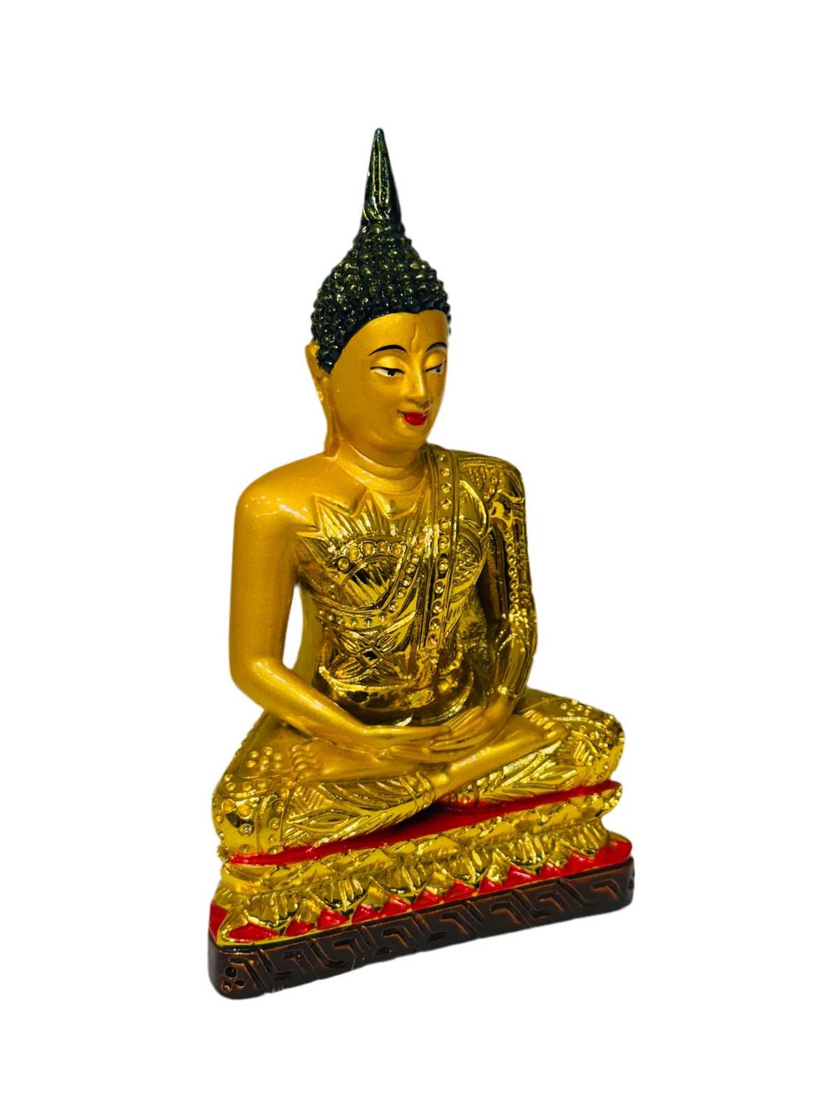 5” Golden Thai Sitting Buddha Statue