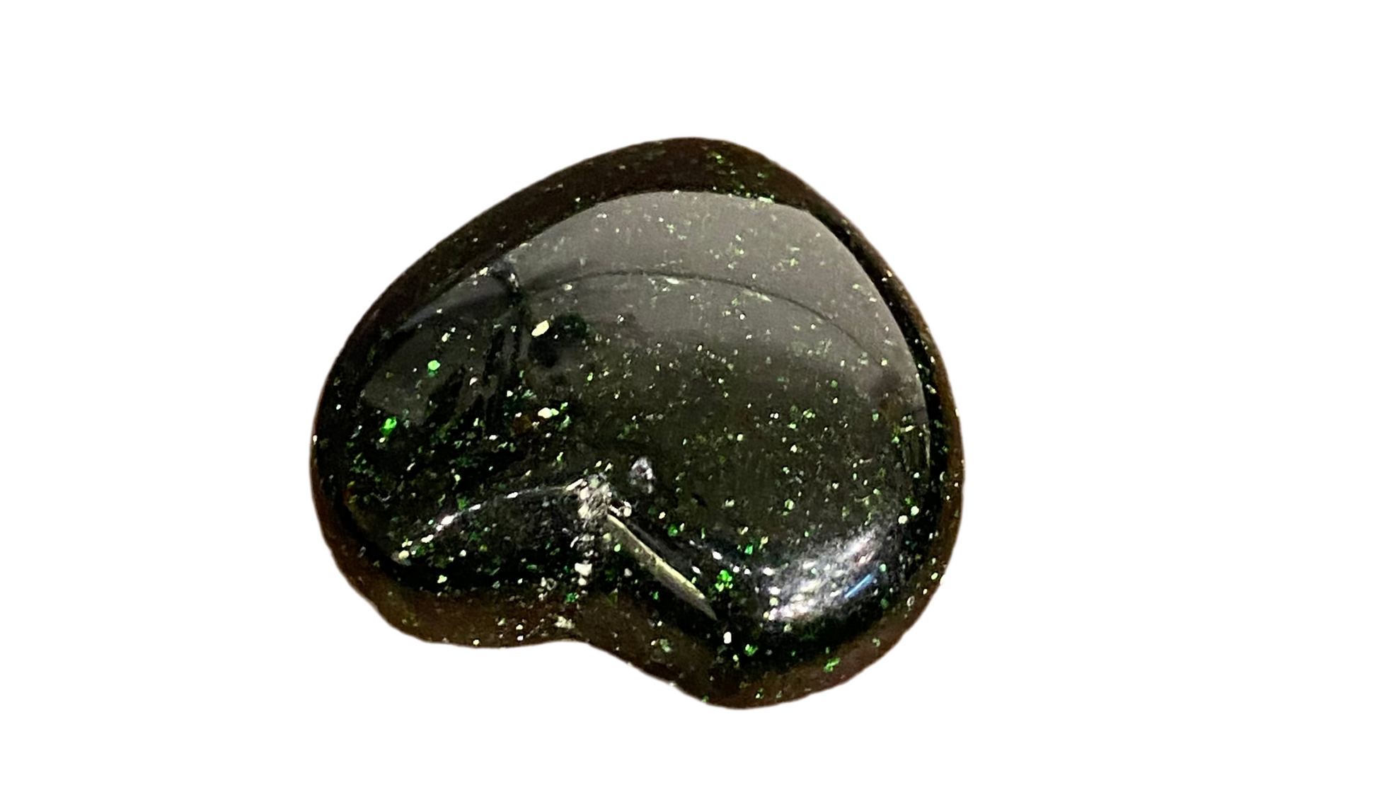 Green Goldstone Heart