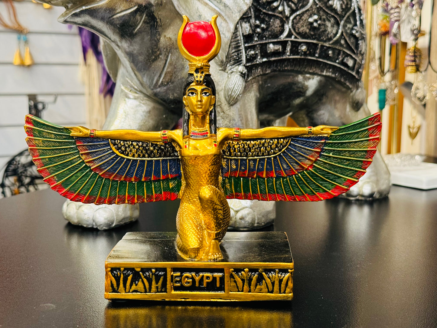 Ancient Egyptian Goddess Isis Ma'at Colorful Wings