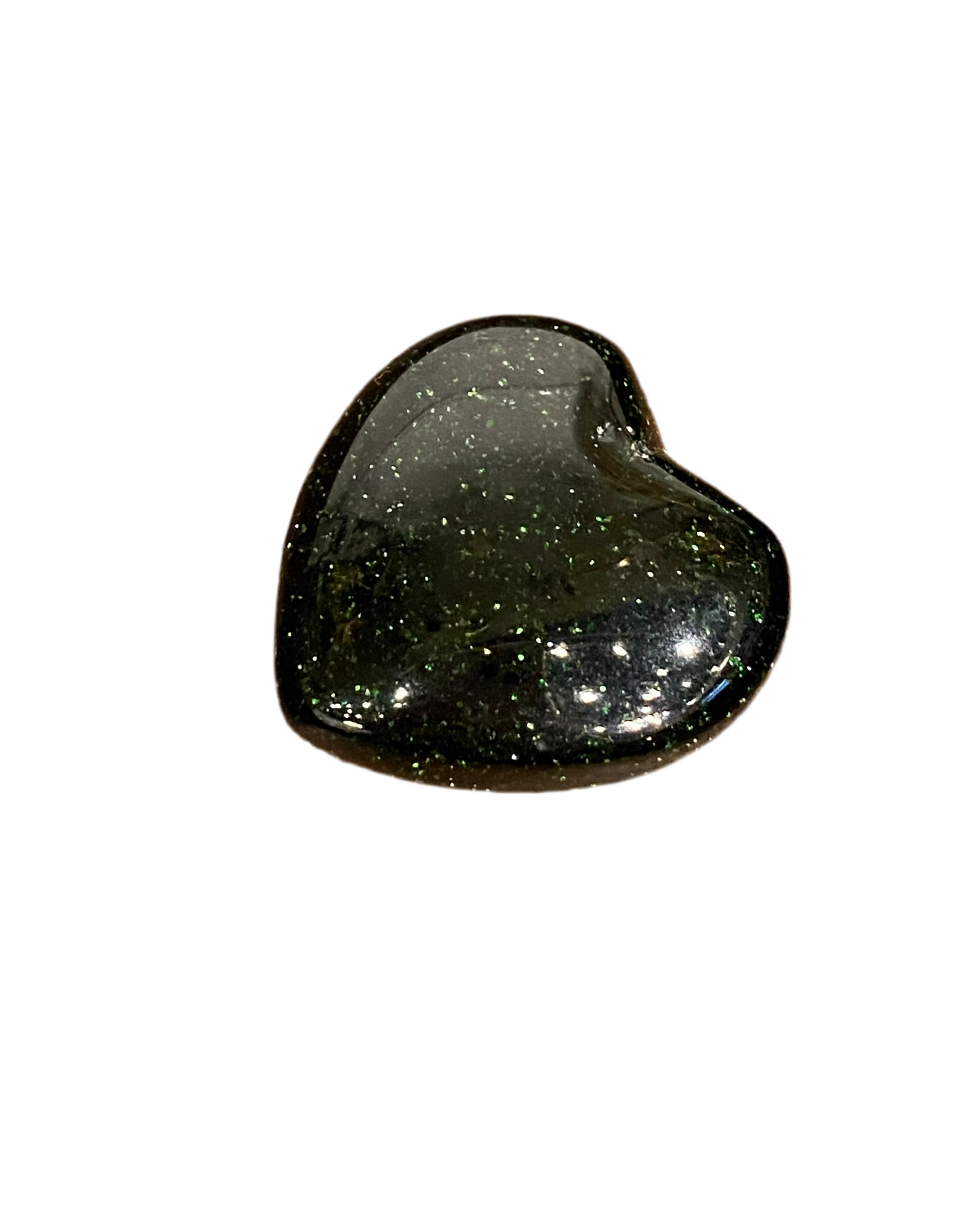 Green Goldstone Heart