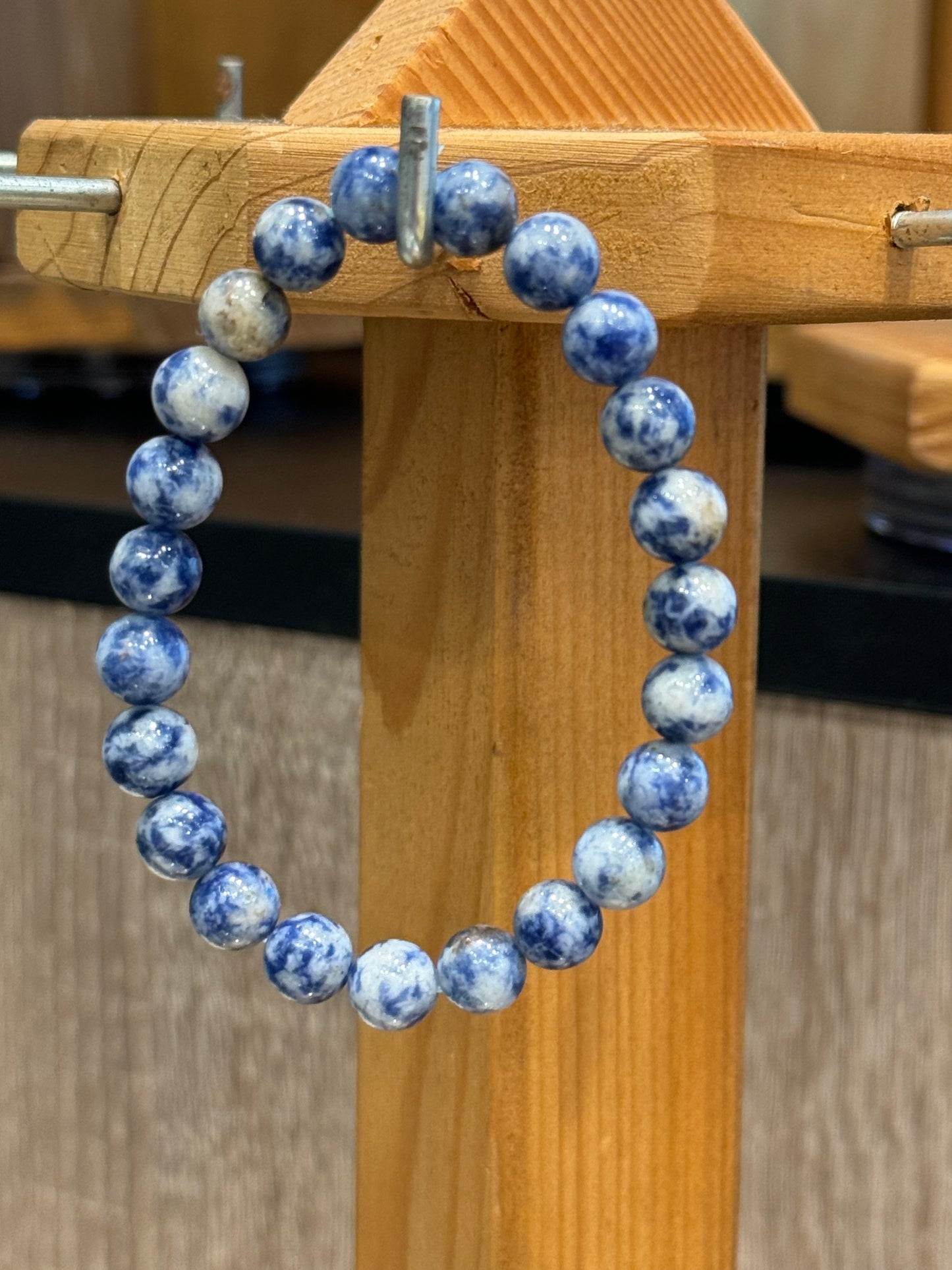 Sodalite Round Gemstone Beaded String Bracelet