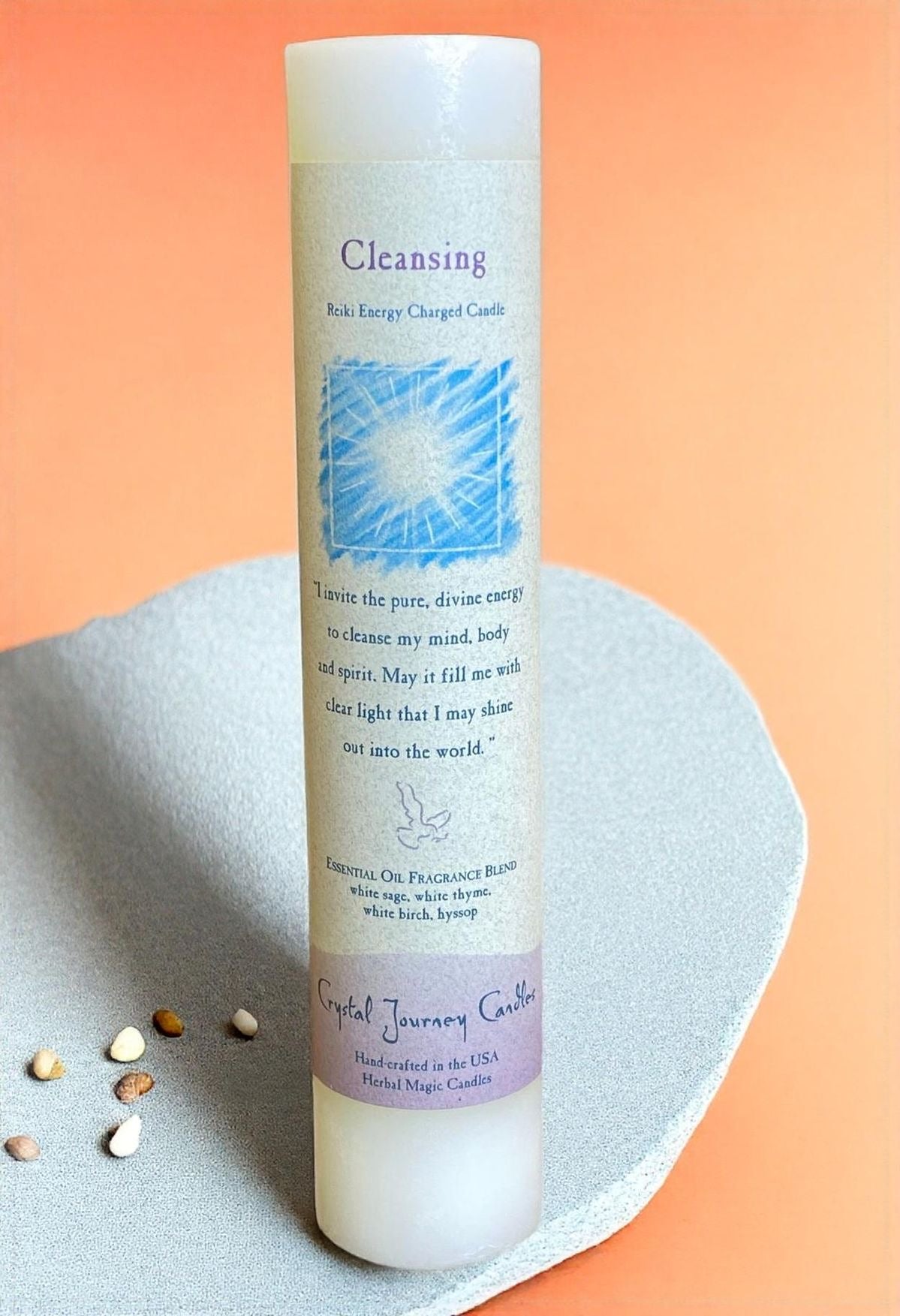 Crystal Journey Reiki Pillar Candle Cleansing