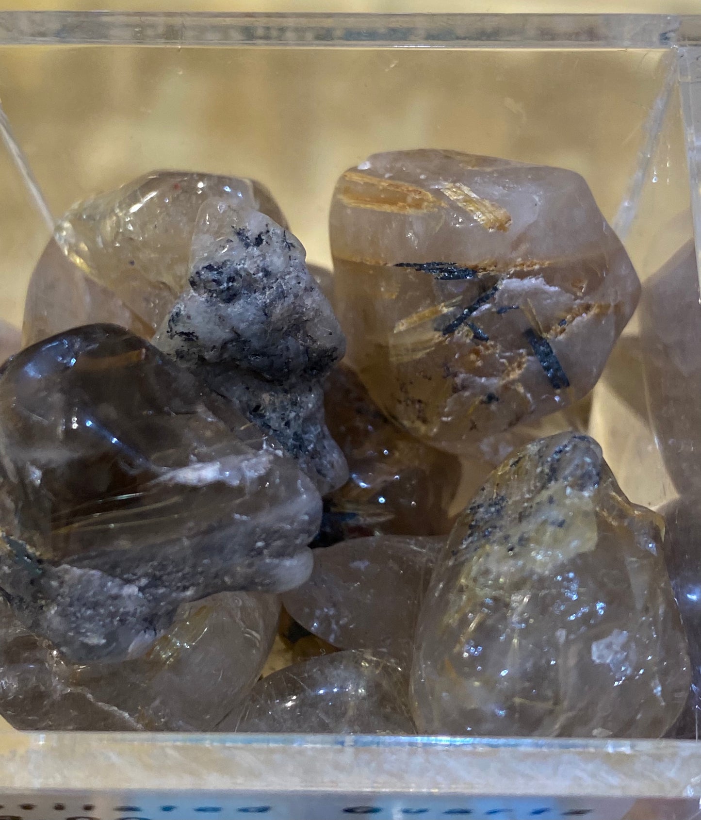 Rutilated Quartz Tumbled Stones 1pc