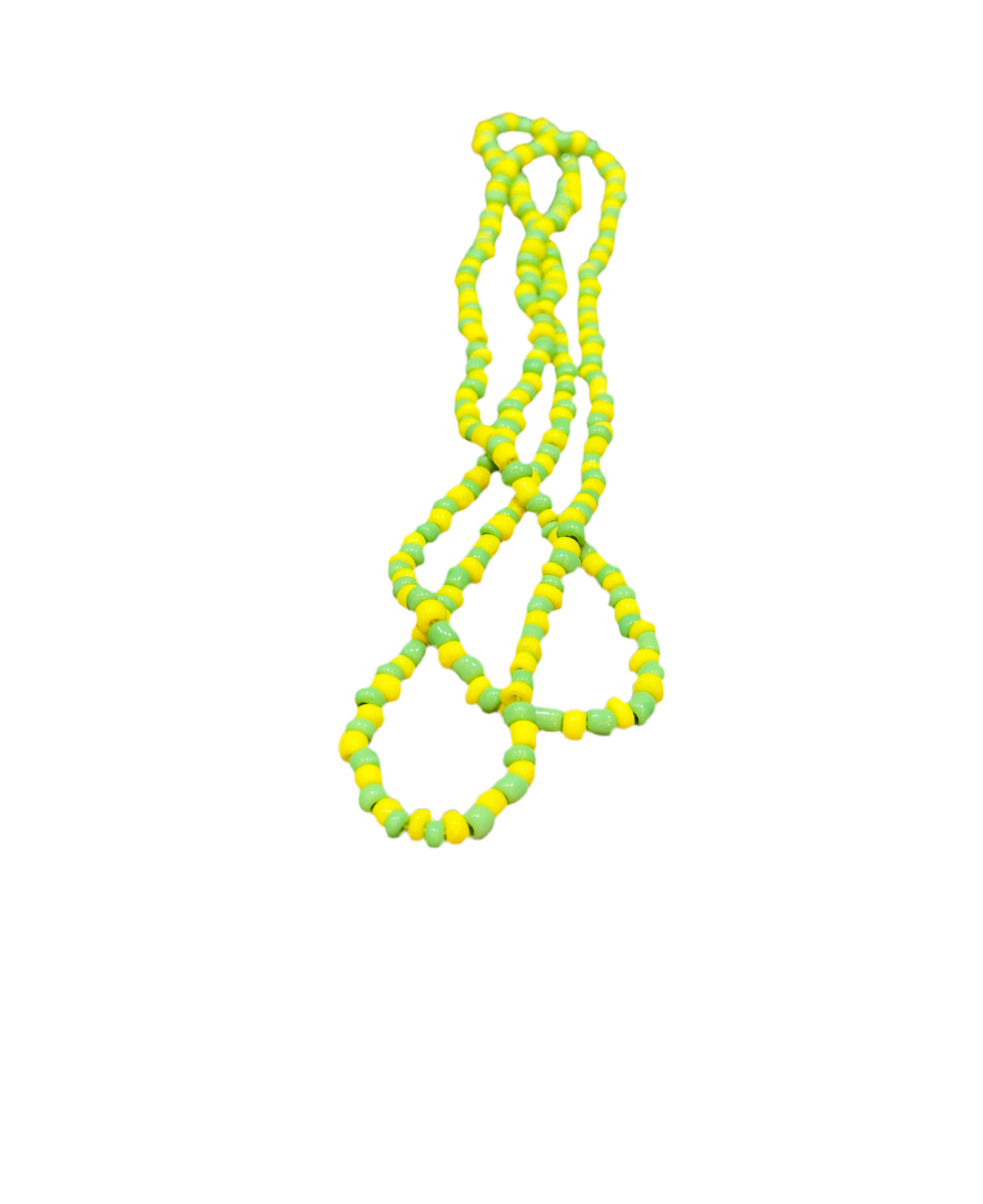 Orisha Orúla Beaded Green and Yellow Necklace