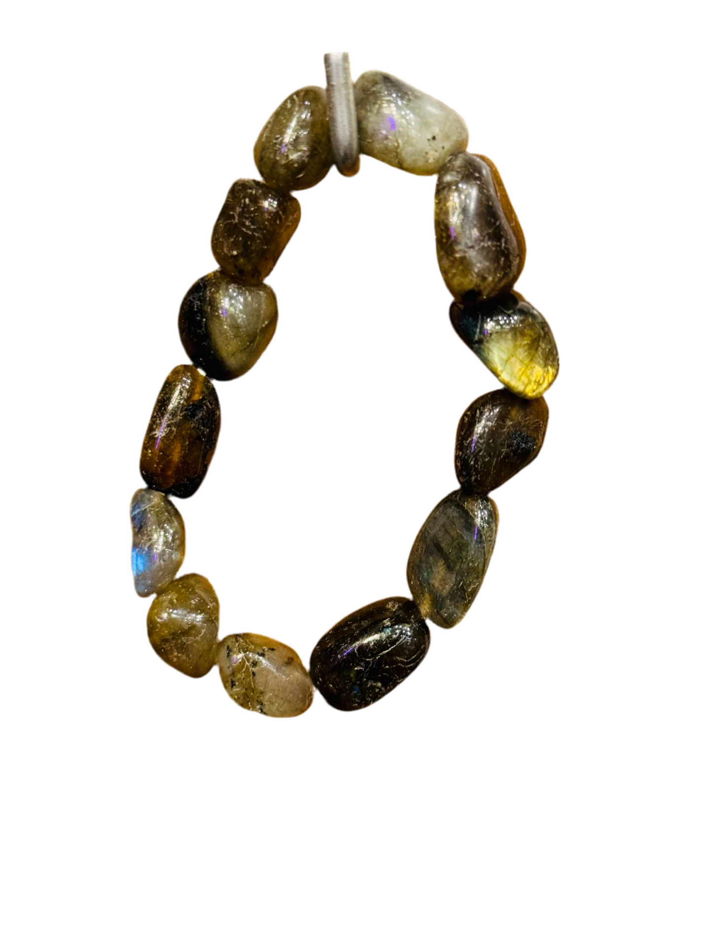 Labradorite Nugget Tumbled Bracelet 10mm