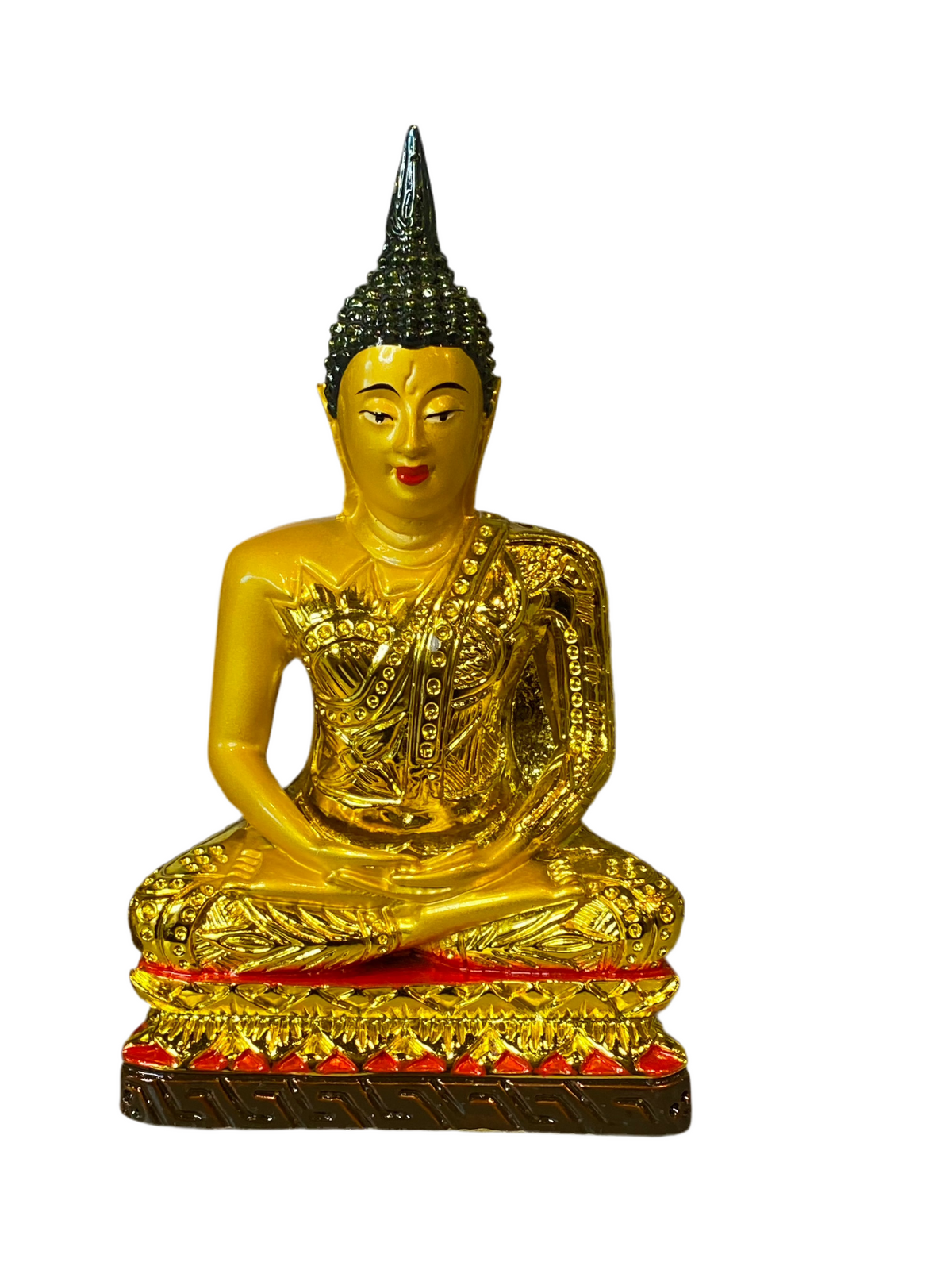 5” Golden Thai Sitting Buddha Statue
