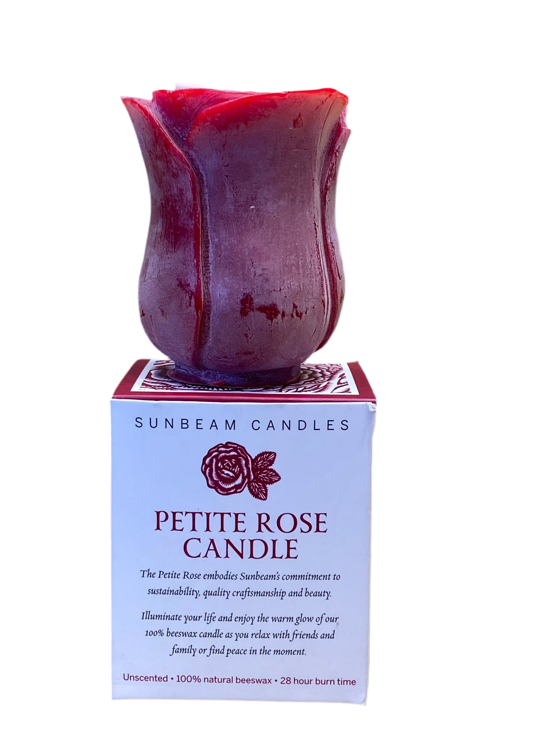 Sunbeam Beeswax Rose Petite Candle