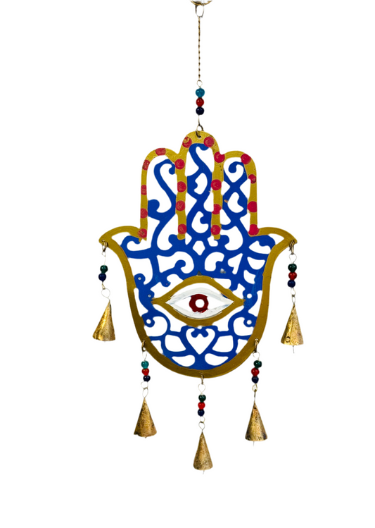 Handmade Brass Hamsa Wind Chime