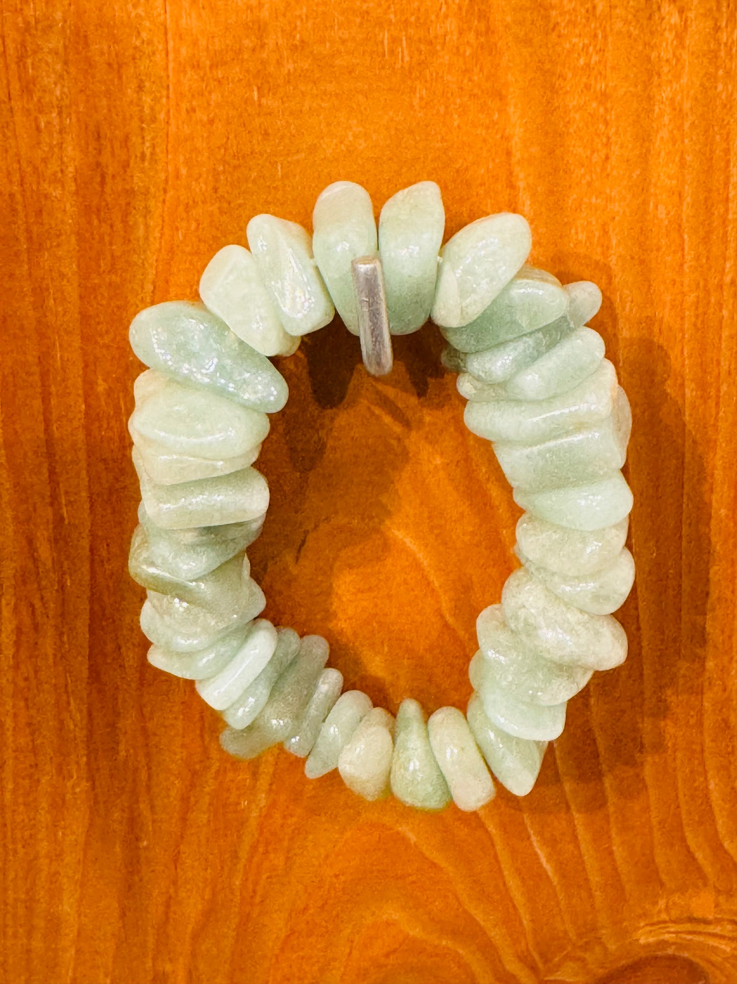 Aventurine (Green) Chunky Tumbled Bracelet ( free-form bead stretch)