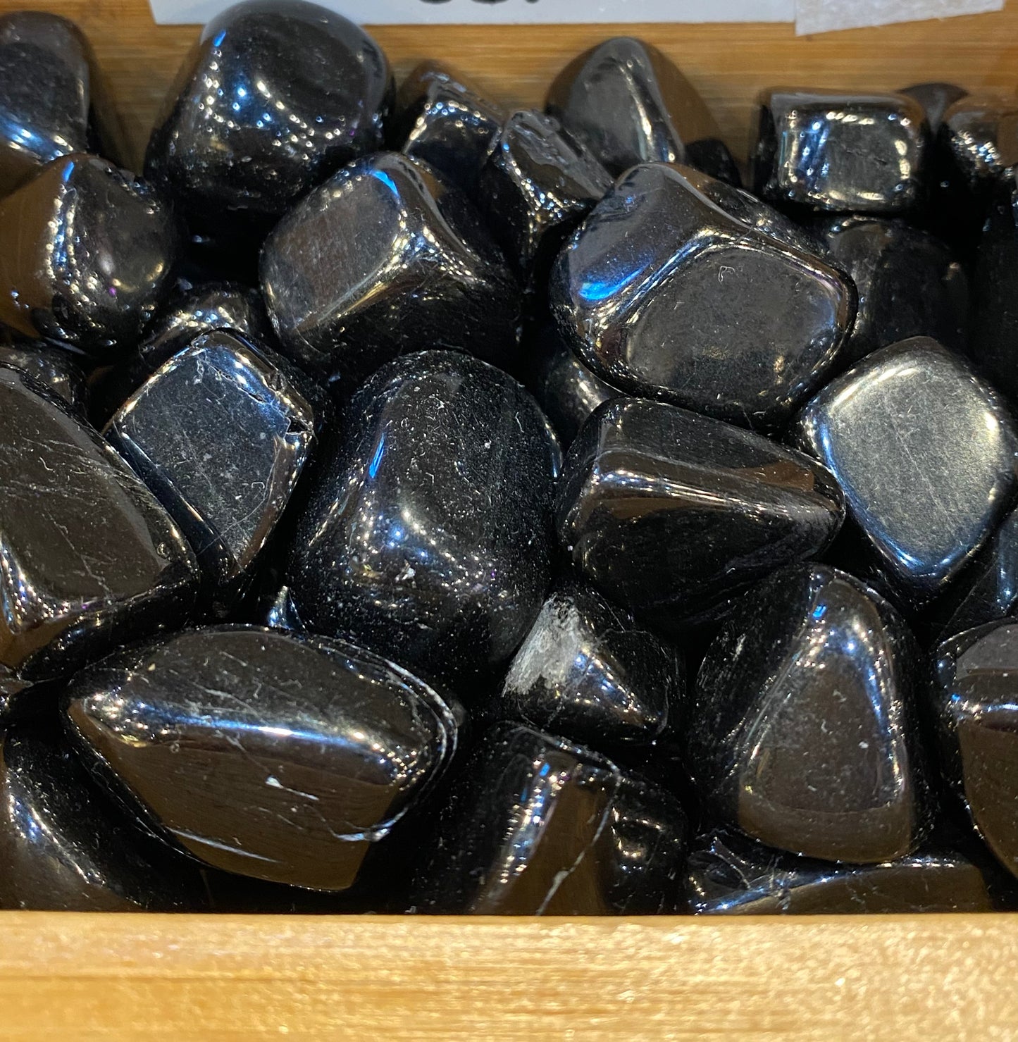 Jet Tumbled Stones