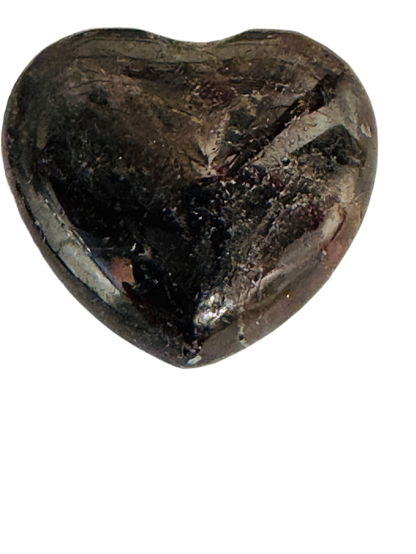 Almandine Garnet Hand Carved Polished Pocket Heart Stone