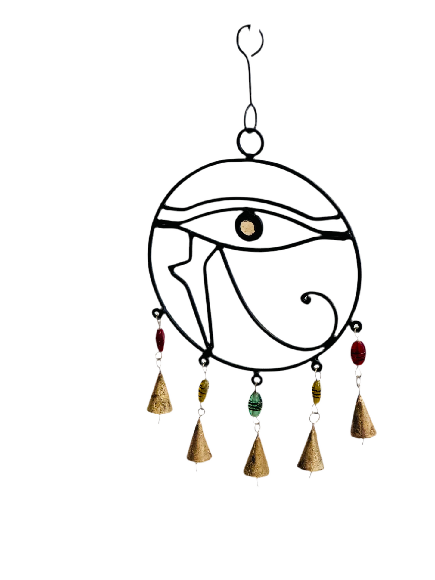 Handmade Eye Of Horus Cast Iron Wind Chime