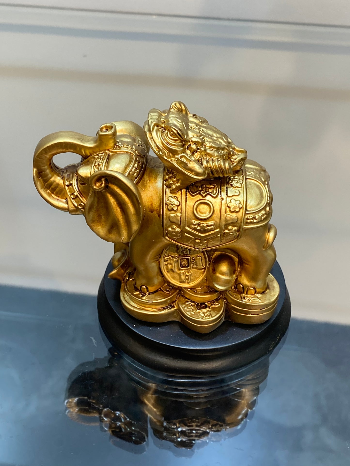 Feng Shui Frog with Elephant For Success, Victory, Leadership, Fortune, Wish Fulfillment