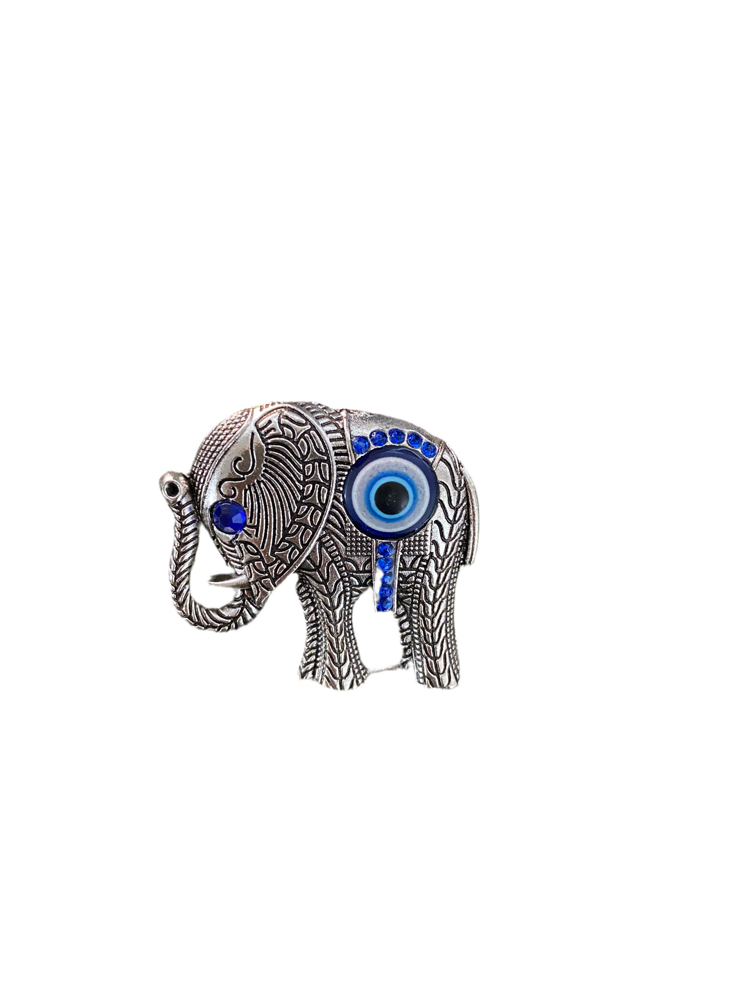 India Elephant Blue Stone Evil Eye Magnet