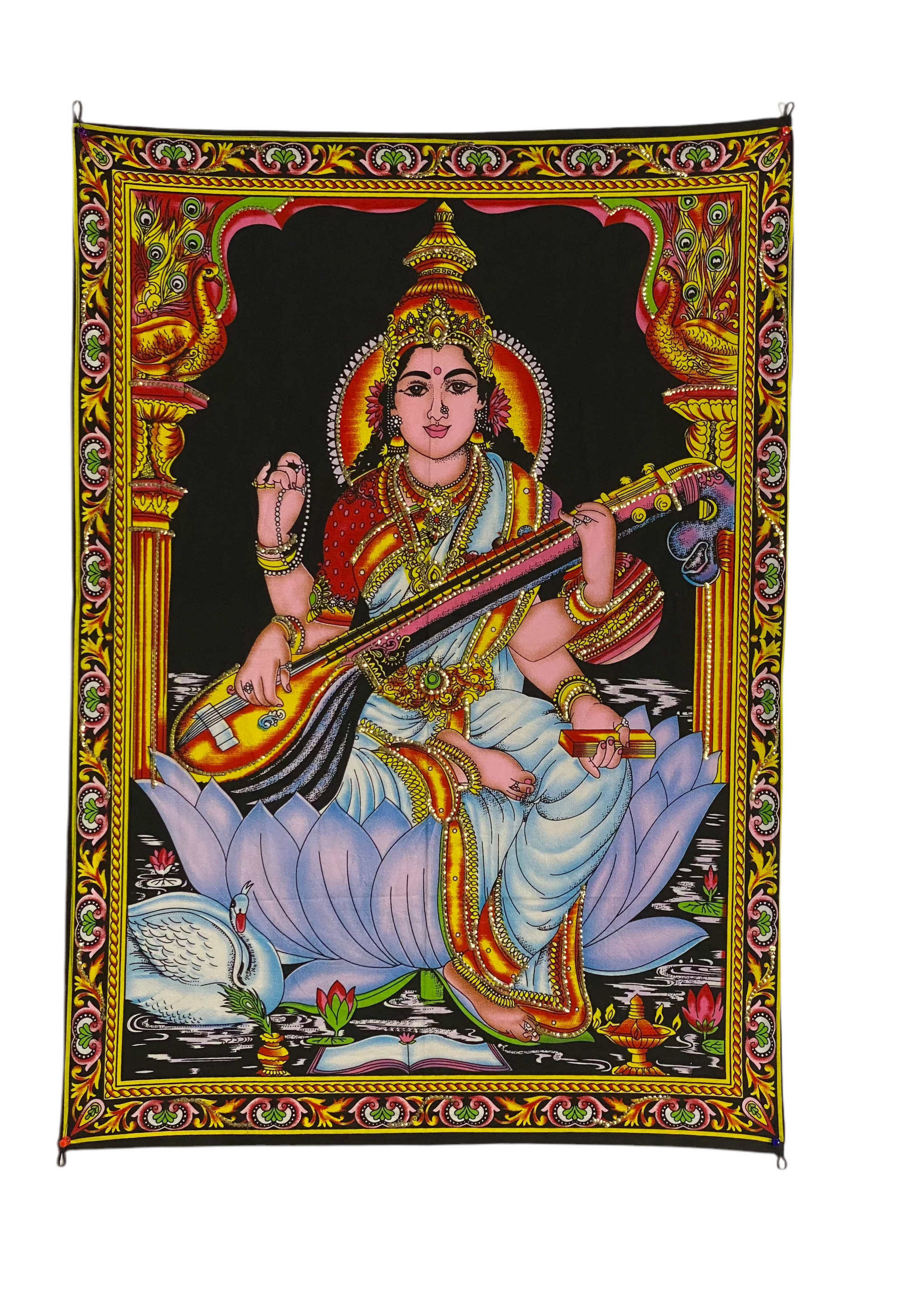 Goddess Saraswati Tapestry