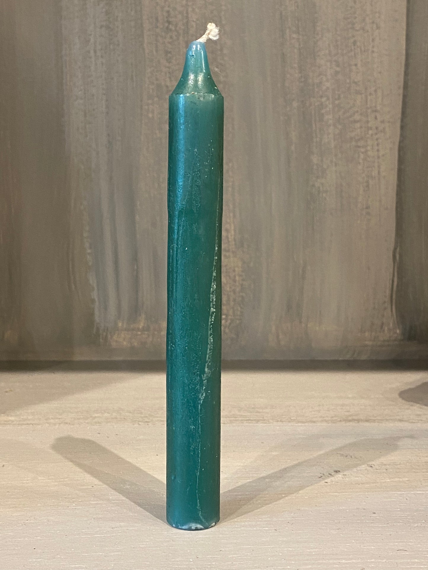 Green 6” Household Taper Candle