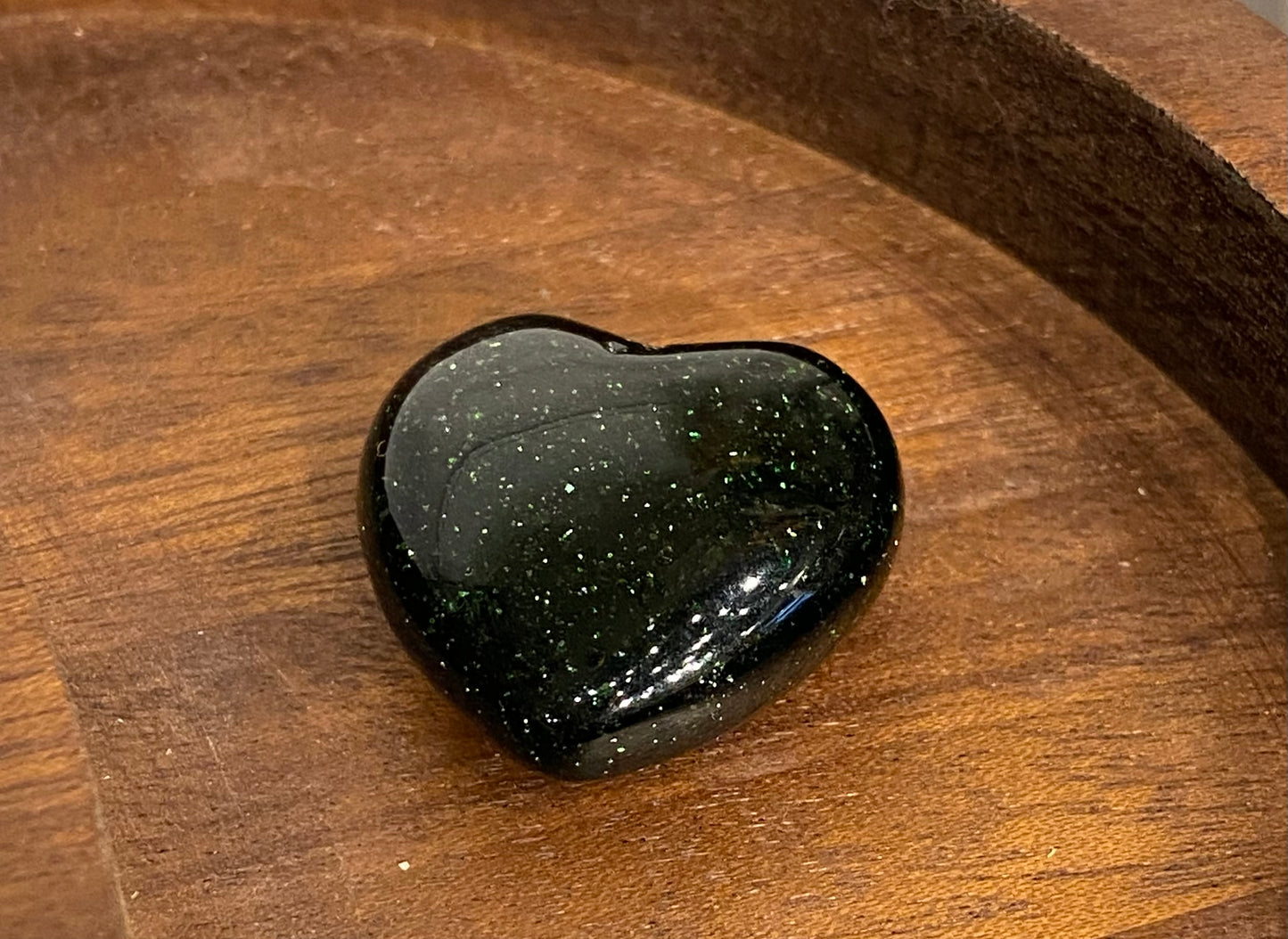 Goldstone Hand Carved Polished Pocket Heart