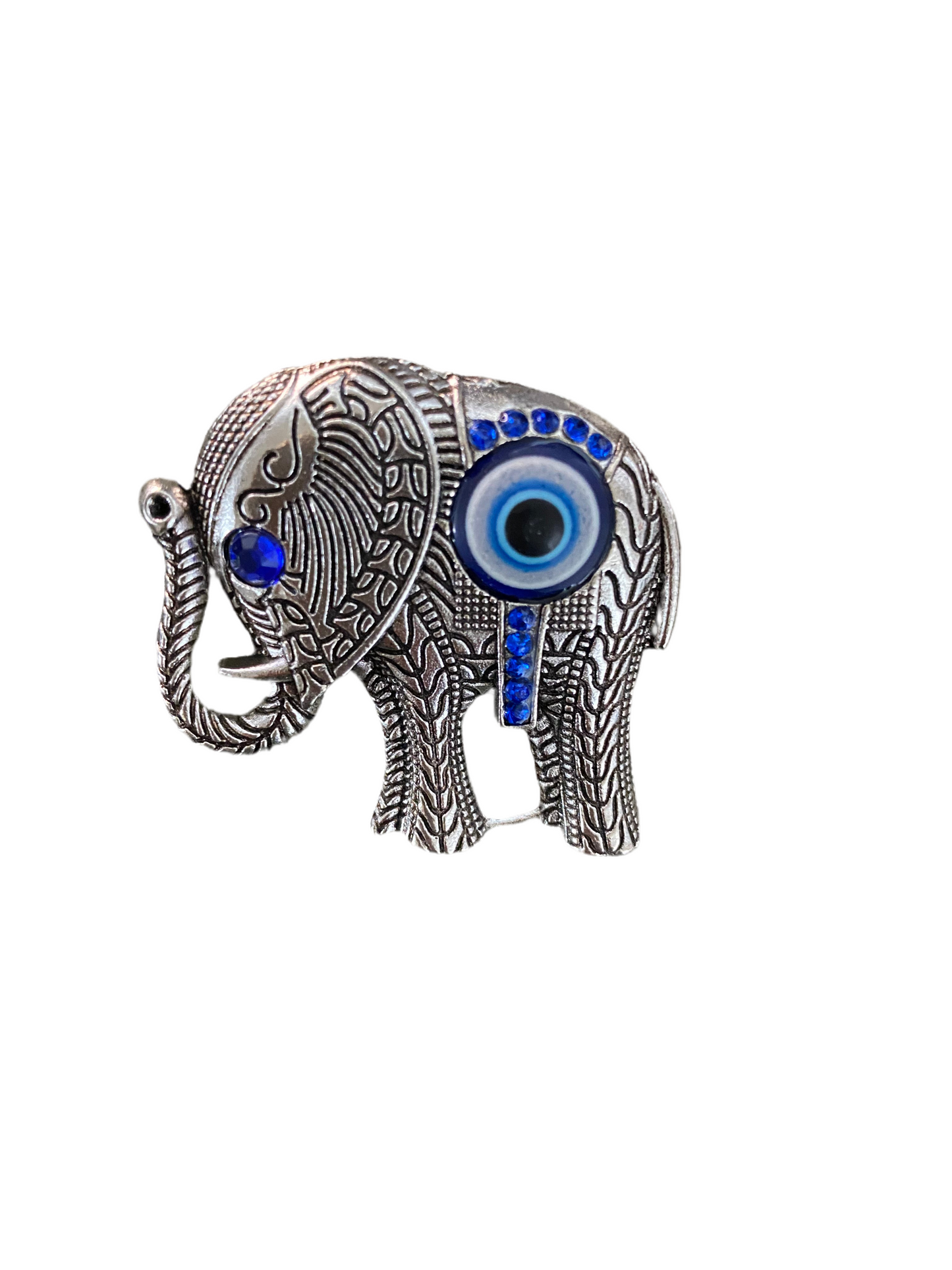 India Elephant Blue Stone Evil Eye Magnet