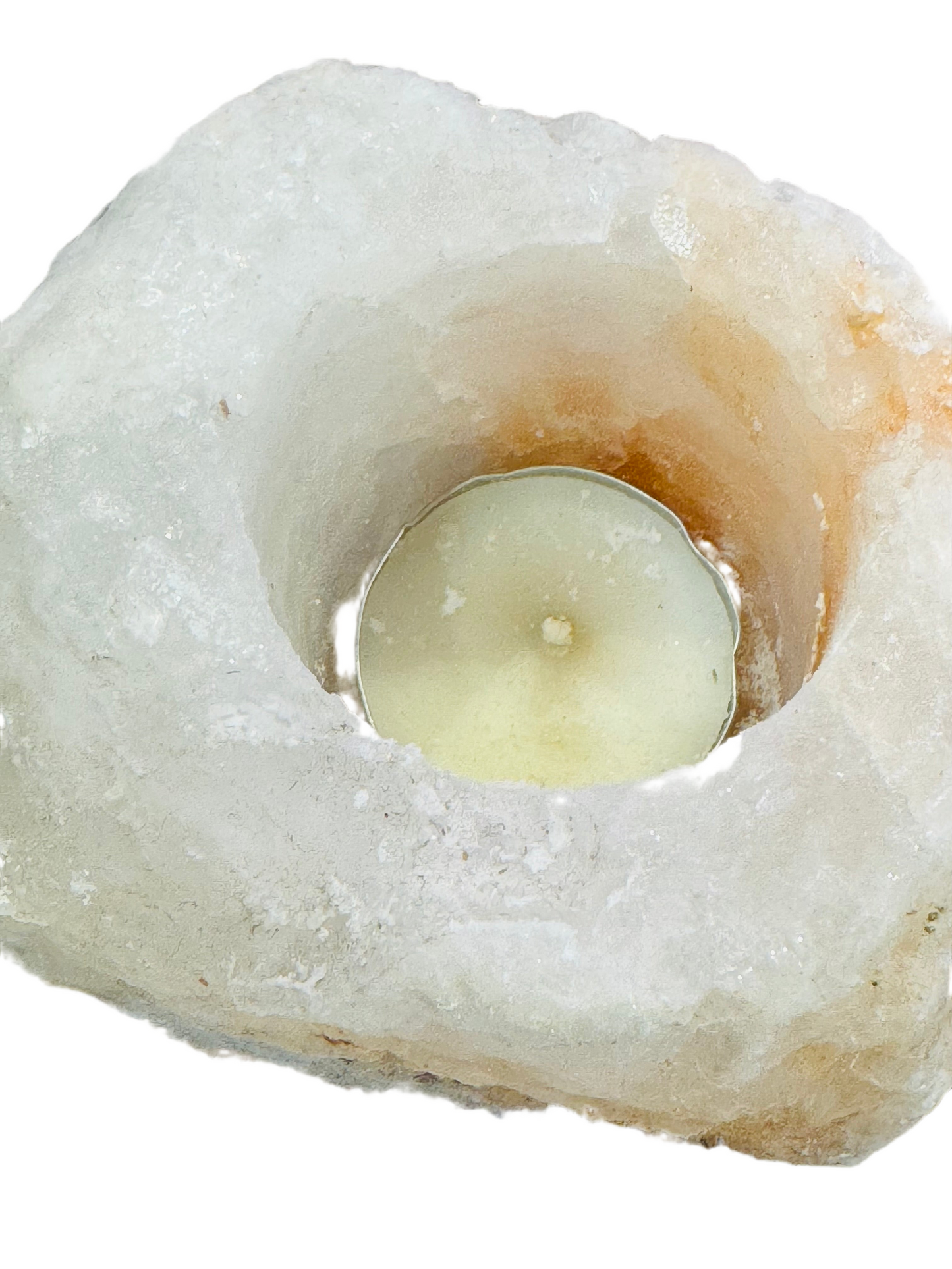 Himalayan Raw Salt Tea Light Candle Holder