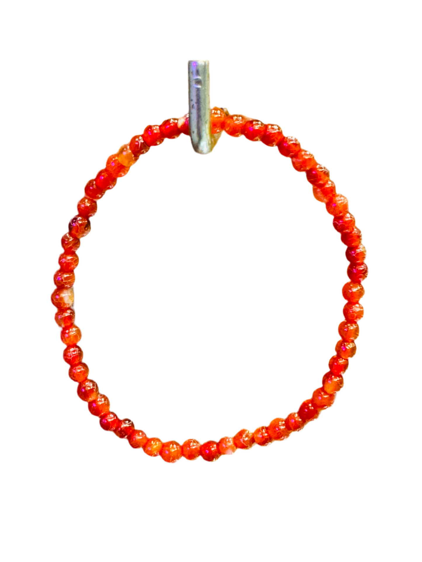 Carnelian Stretch Beaded Bracelet 4mm