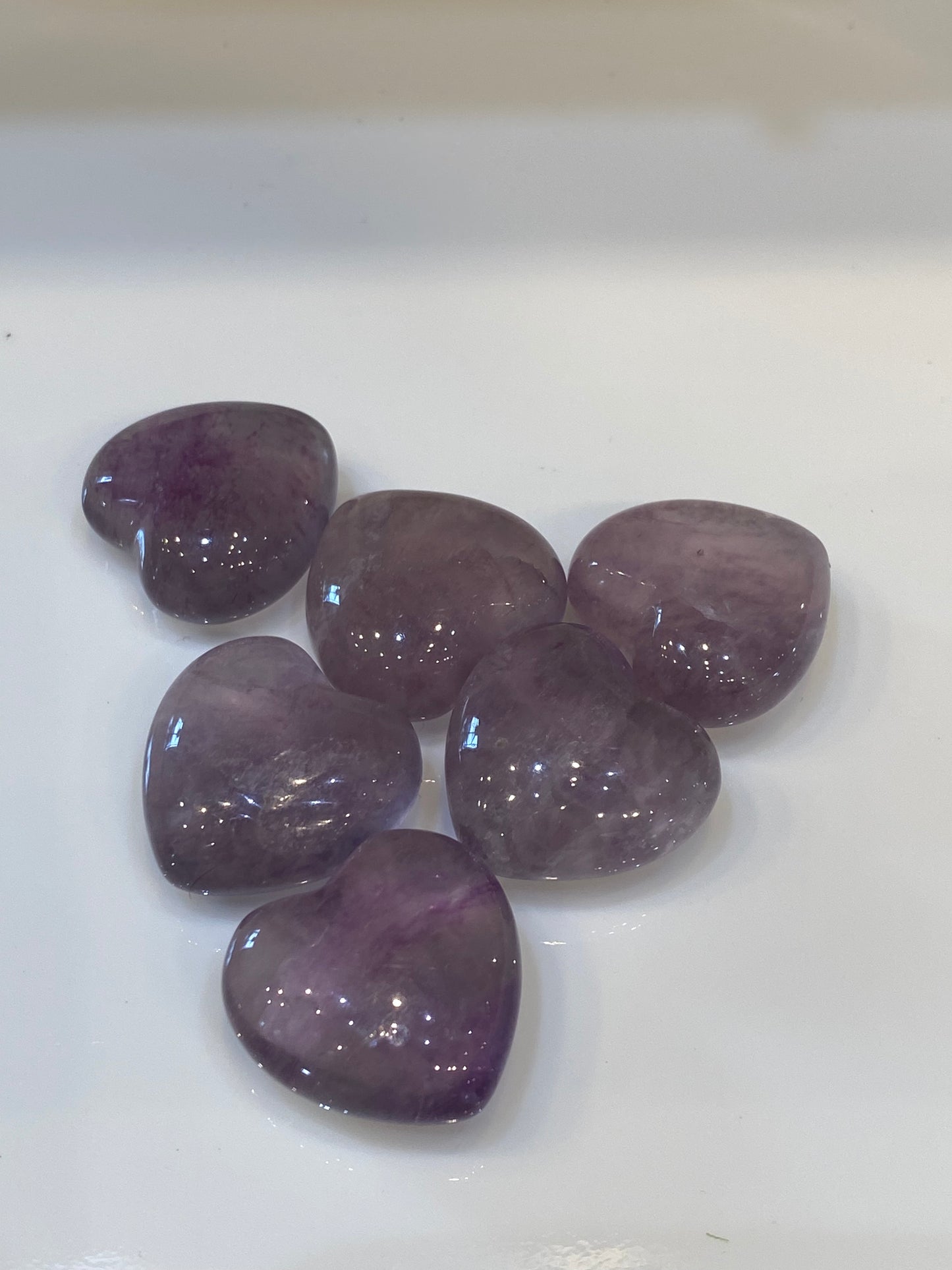 Amethyst Heart Polished Tumbled Crystal 1pc