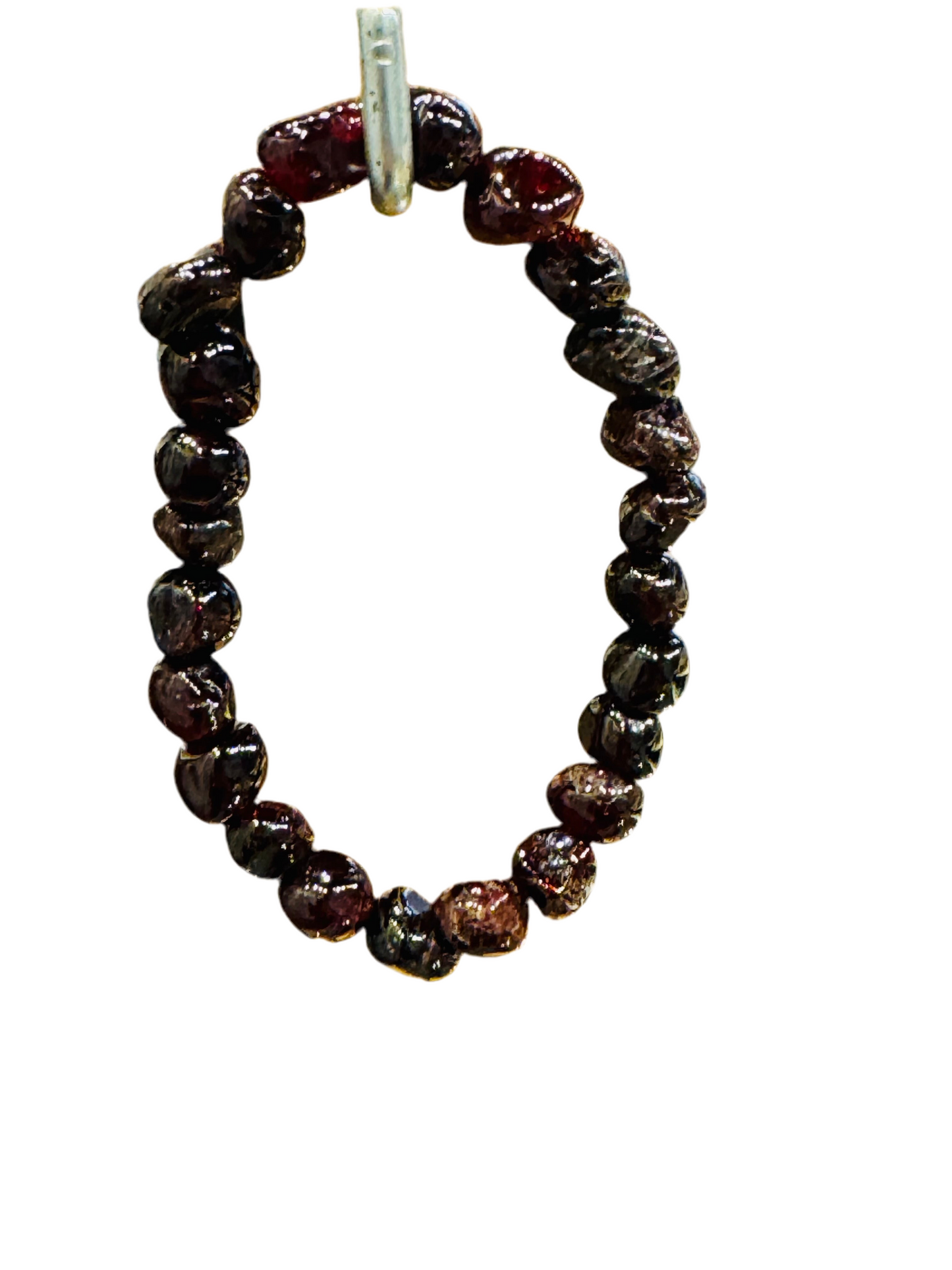 Garnet Nugget Beaded String Bracelet