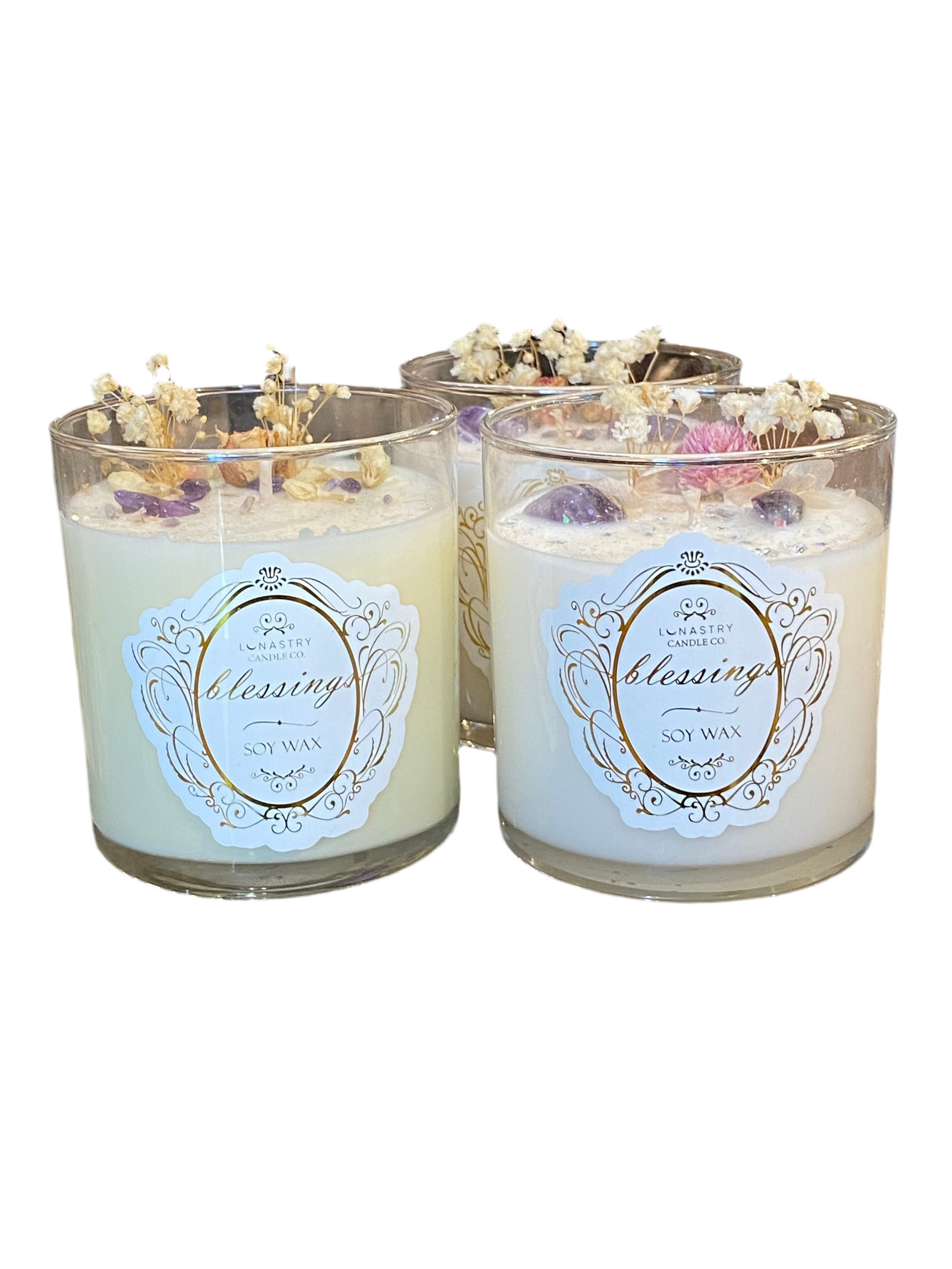 Blessings Soy Wax Crystal Candle